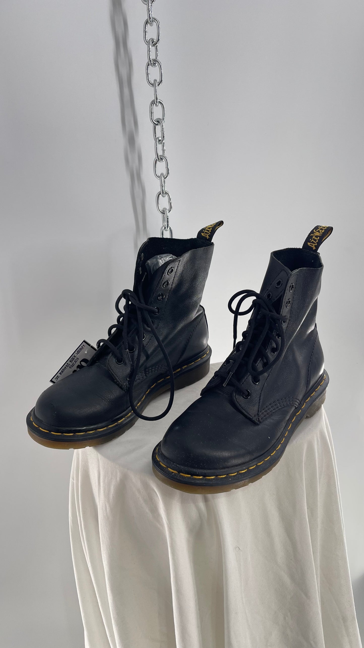 Doctor Martens Black Leather Virginia Pascal Boots (6)