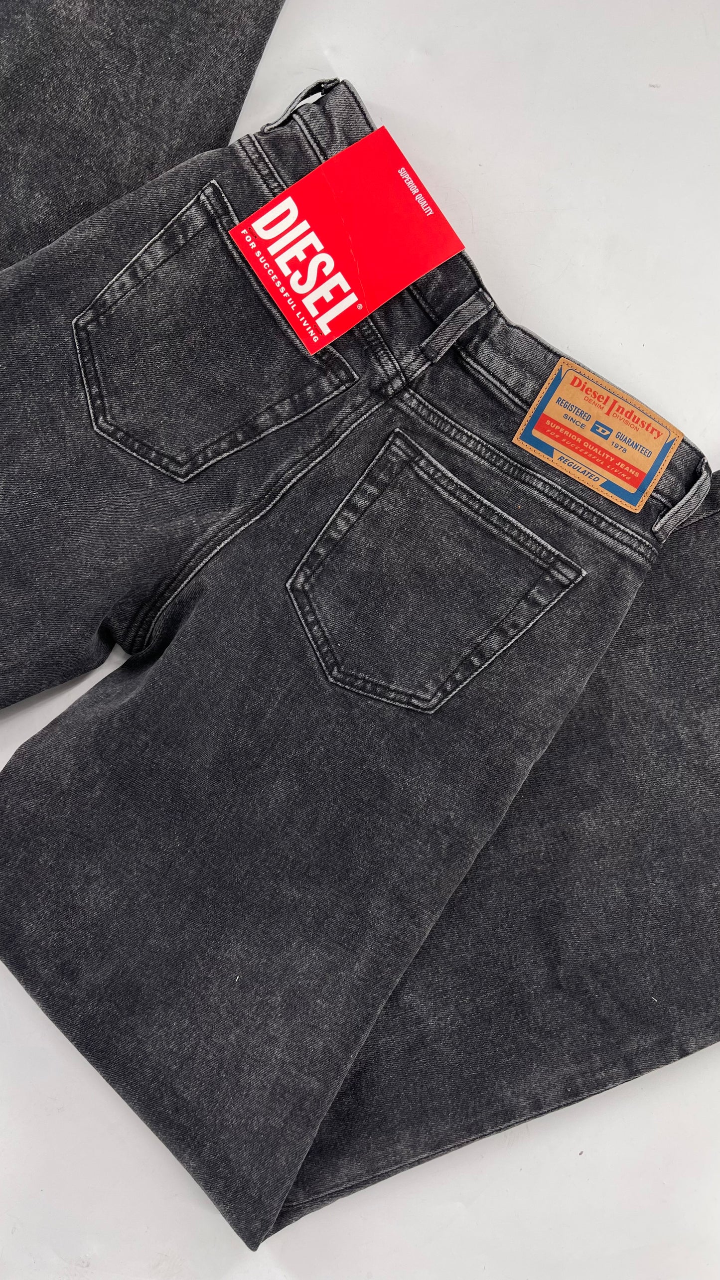 DIESEL Charcoal Grey Baggy Wide Leg 1978 D Akemi OCLBG with Tags Attached (24x30)