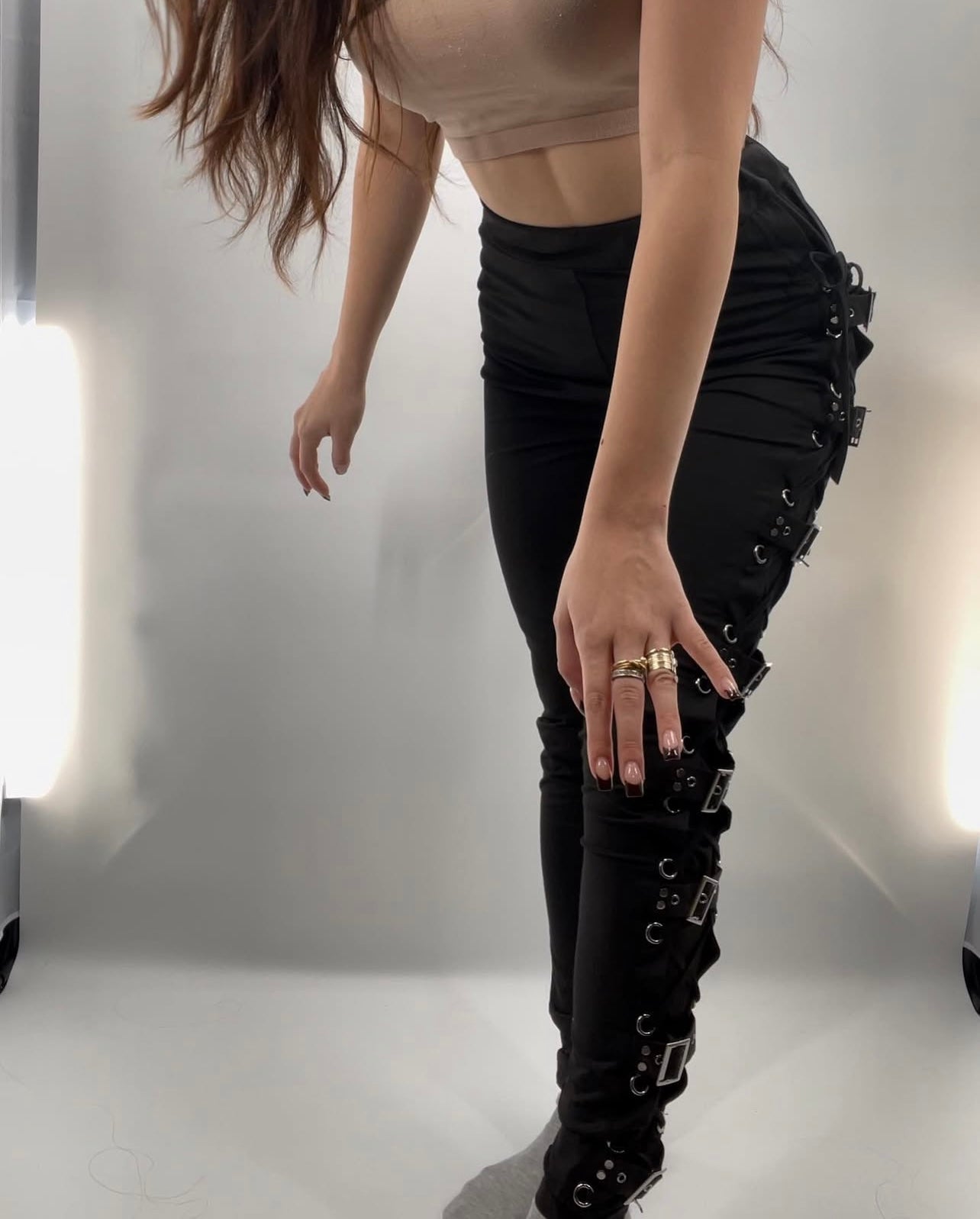 Lace Up Buckle Up Legging (Small) (C)