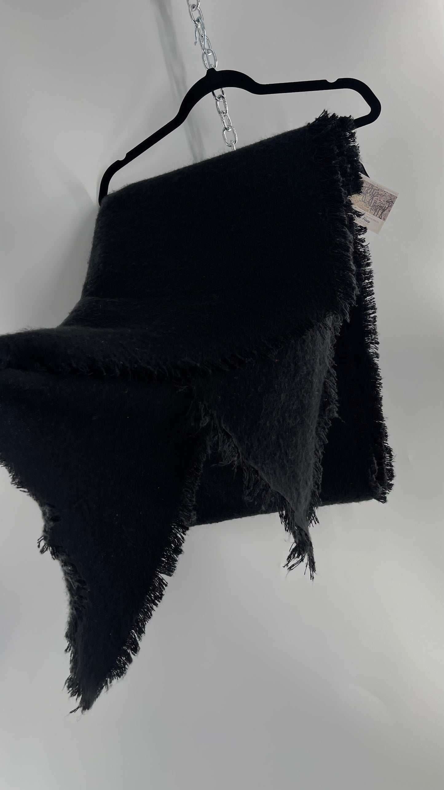 Free people Ultra Thick Voluminous Black Scarf