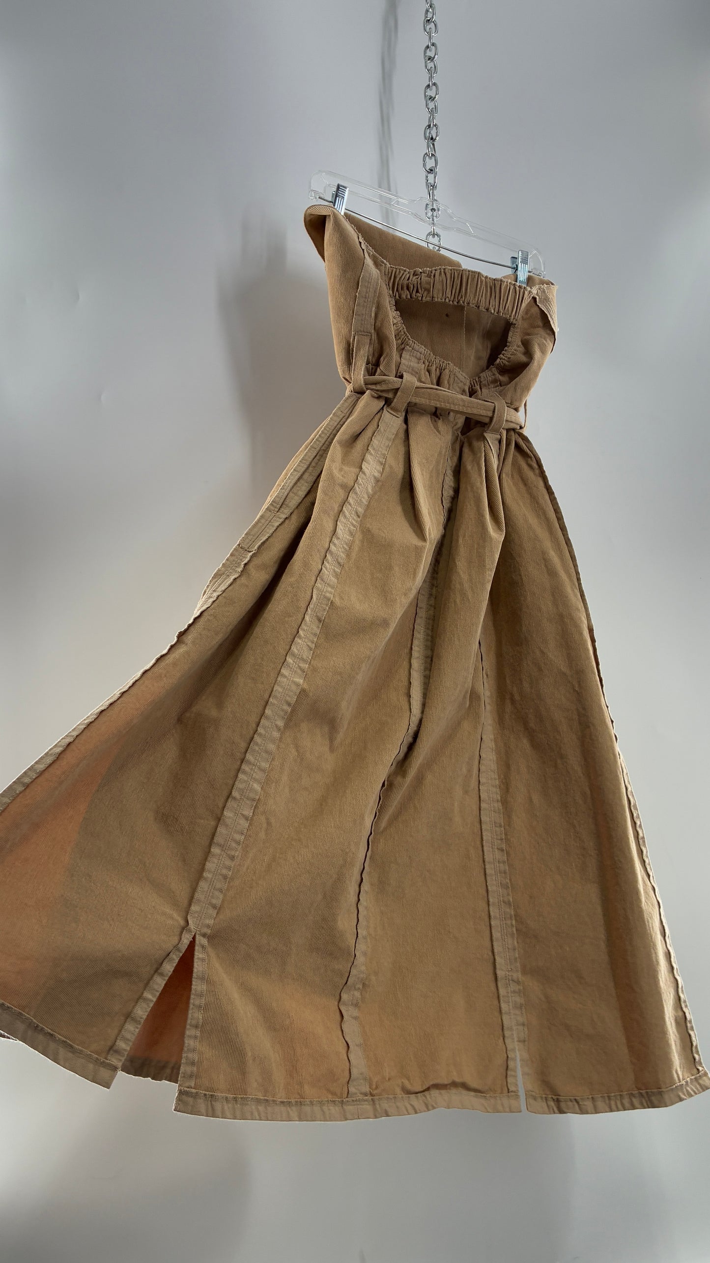 Vintage Corduroy Trench Coat Style Dress (Medium)