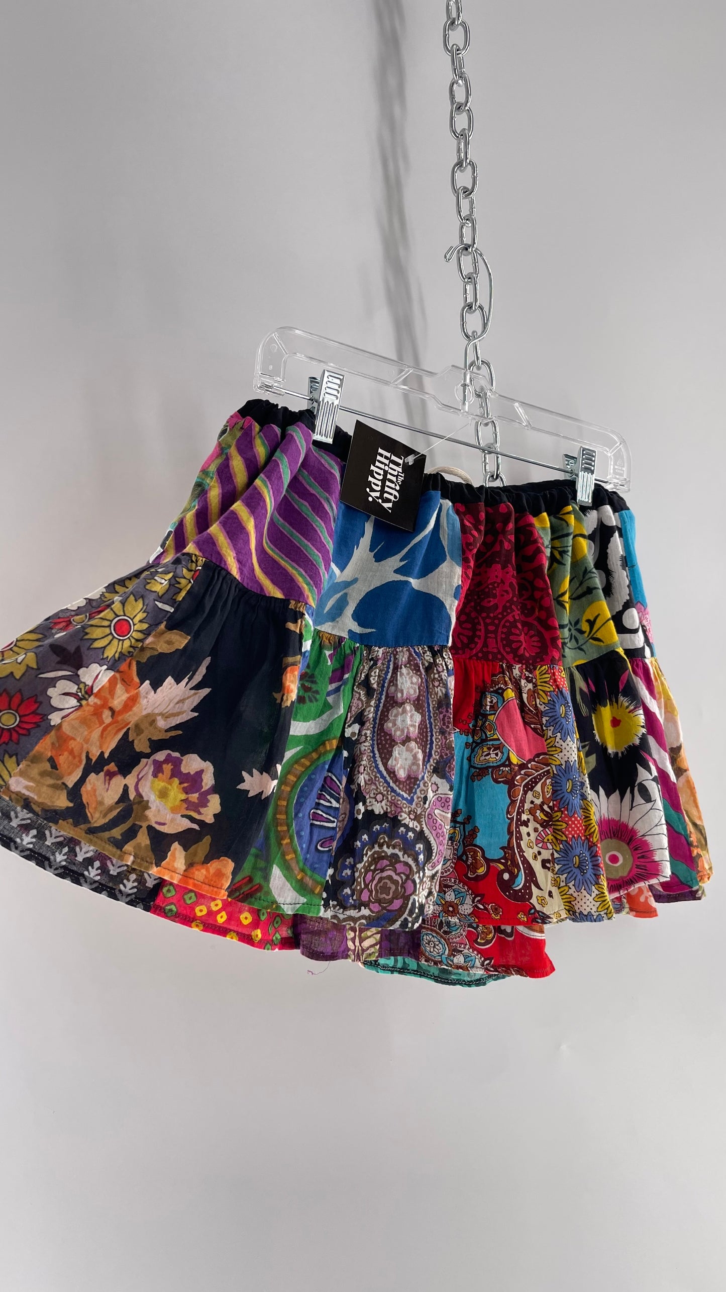 Vintage Bai Tong Tropical Patchwork Shorts/Skort (Medium)