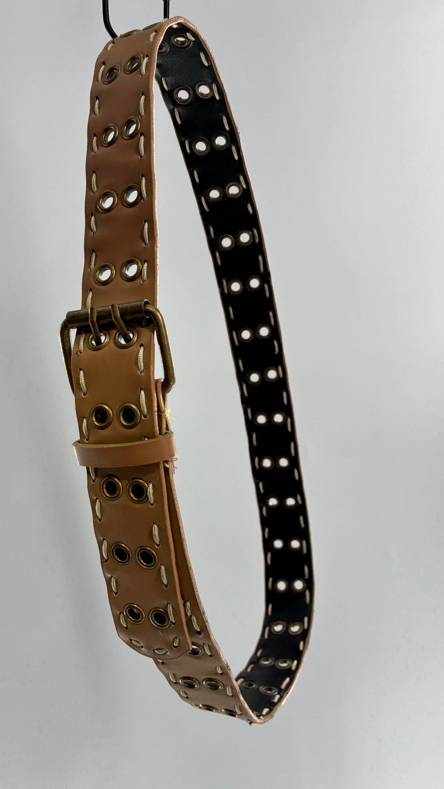 Vintage Grommet, Side Stitch Belt