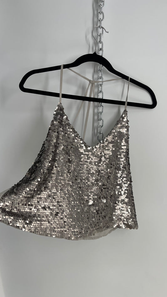 Silver Sequin Tank (Small)