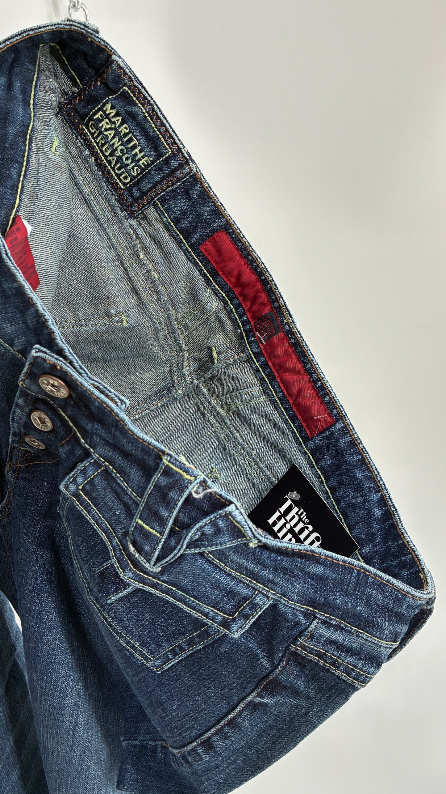 Vintage MARITHÉ FRANCOIS GIRBAUD Medium Wash Jeans with Hip Pocket Details (30)