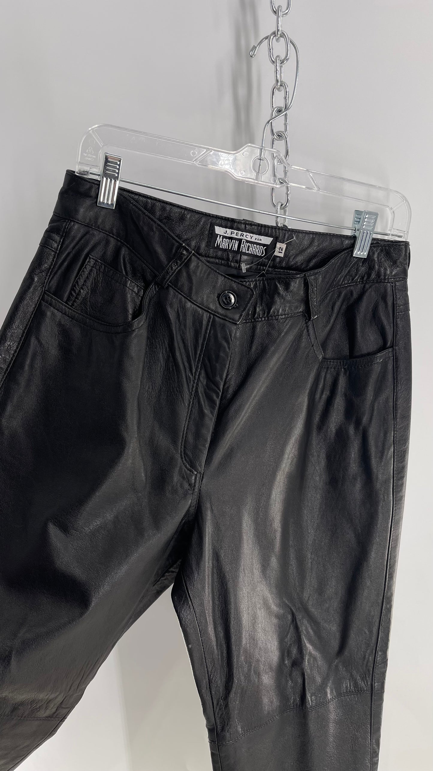 Vintage J. Percy for Marvin Richards Black Leather Pants (12)