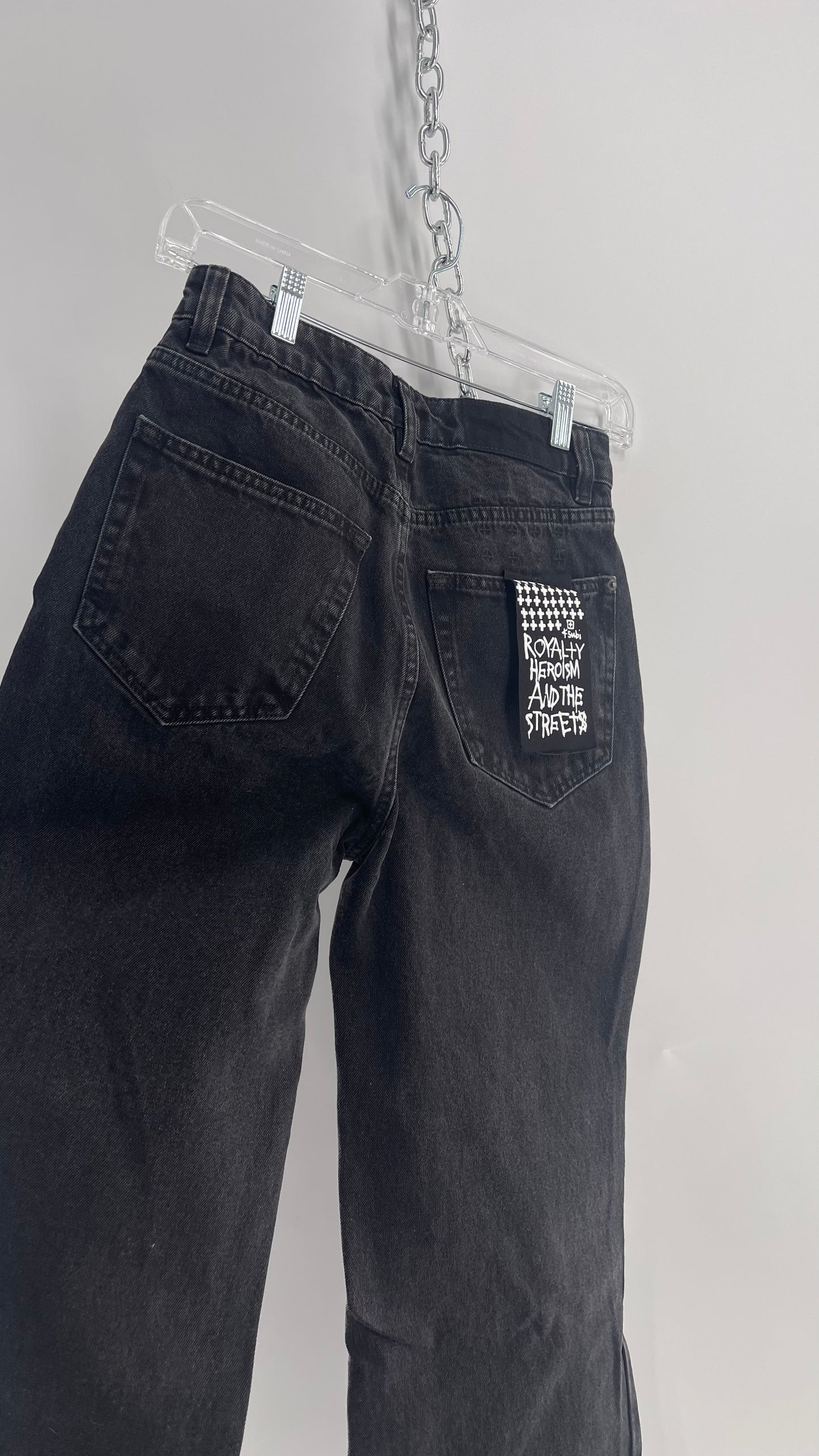 KSUBI Angel Cherub Graphic Denim Straight Legs with Tags Attached (26)