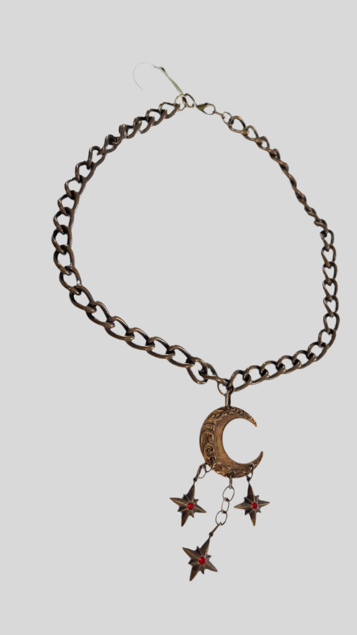 Scarlet Moon Heavy Chain Necklace