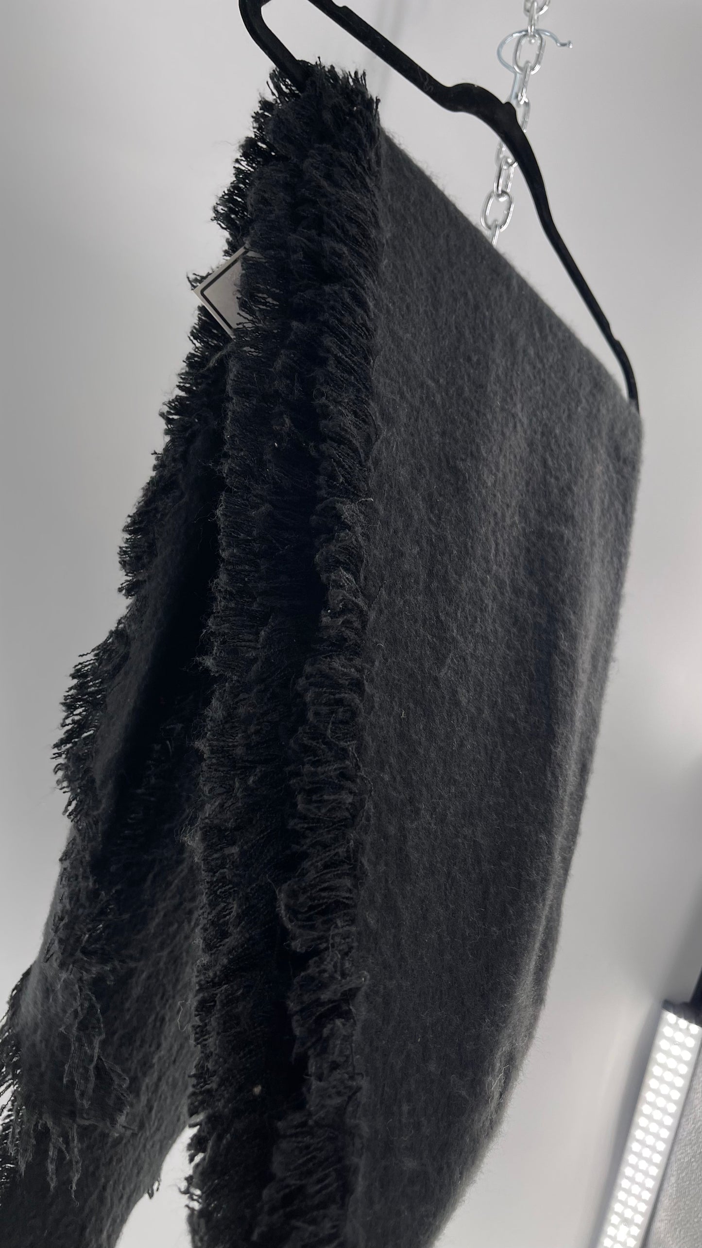 Free people Ultra Thick Voluminous Black Scarf