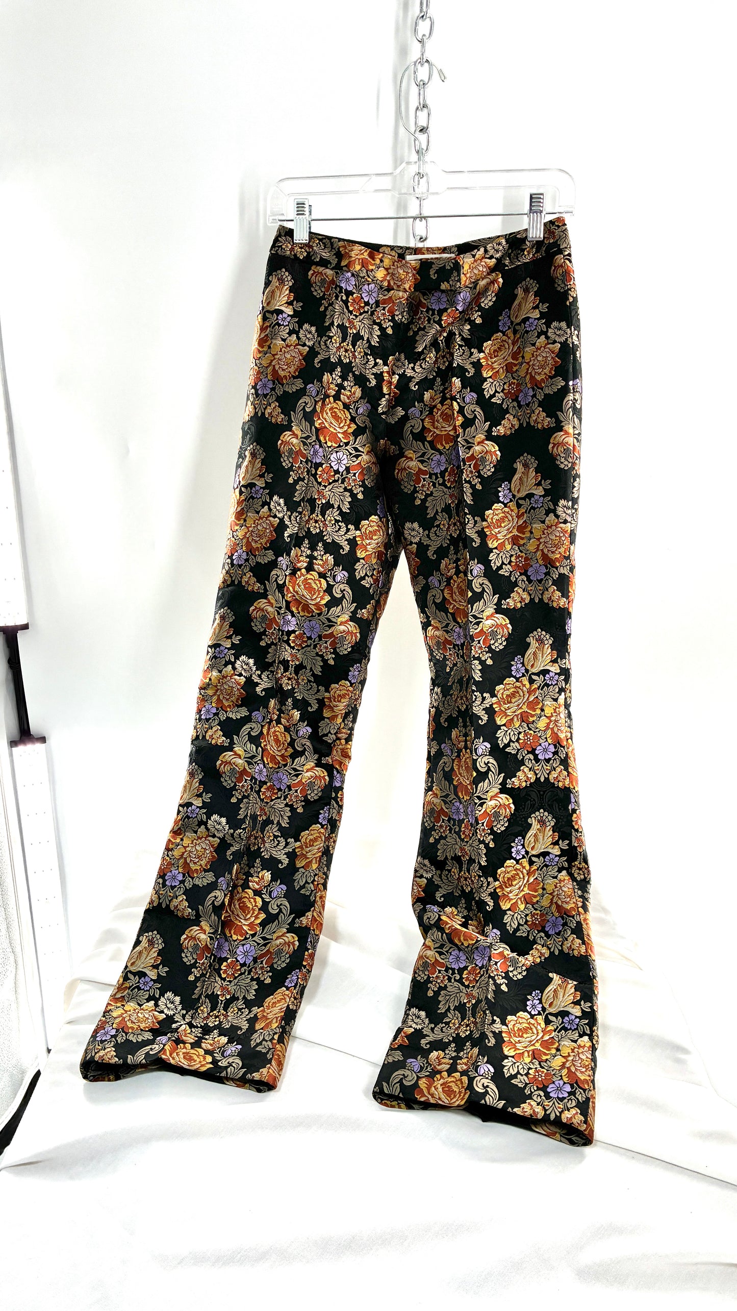 Vintage DOLCE & GABANNA Silk Black Brocade Trouser (42)