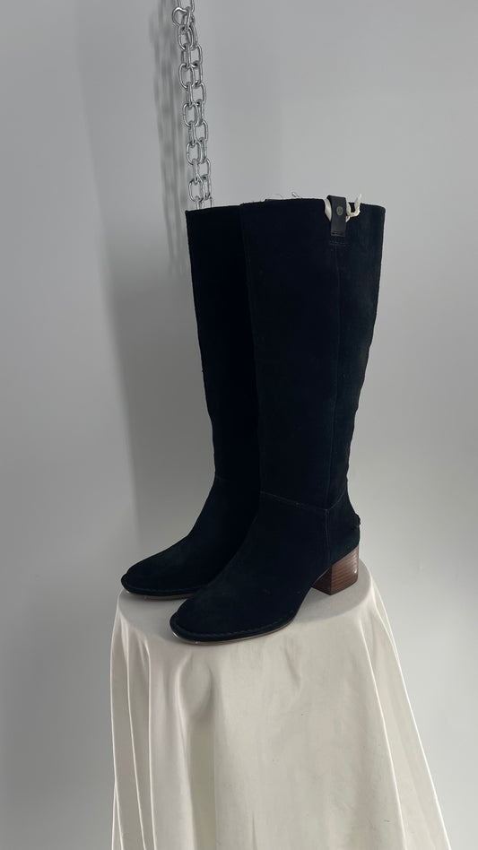 UGG x Free People Black Suede Riding Boot (6)