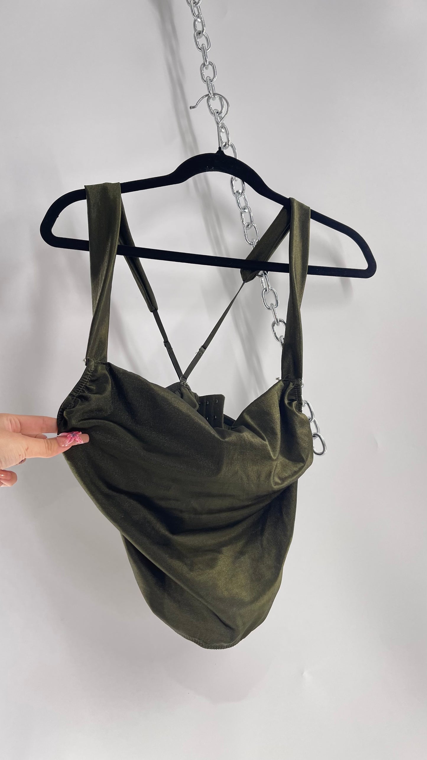 Out From Under Dark Green Tank with Built in Underwire (Large)