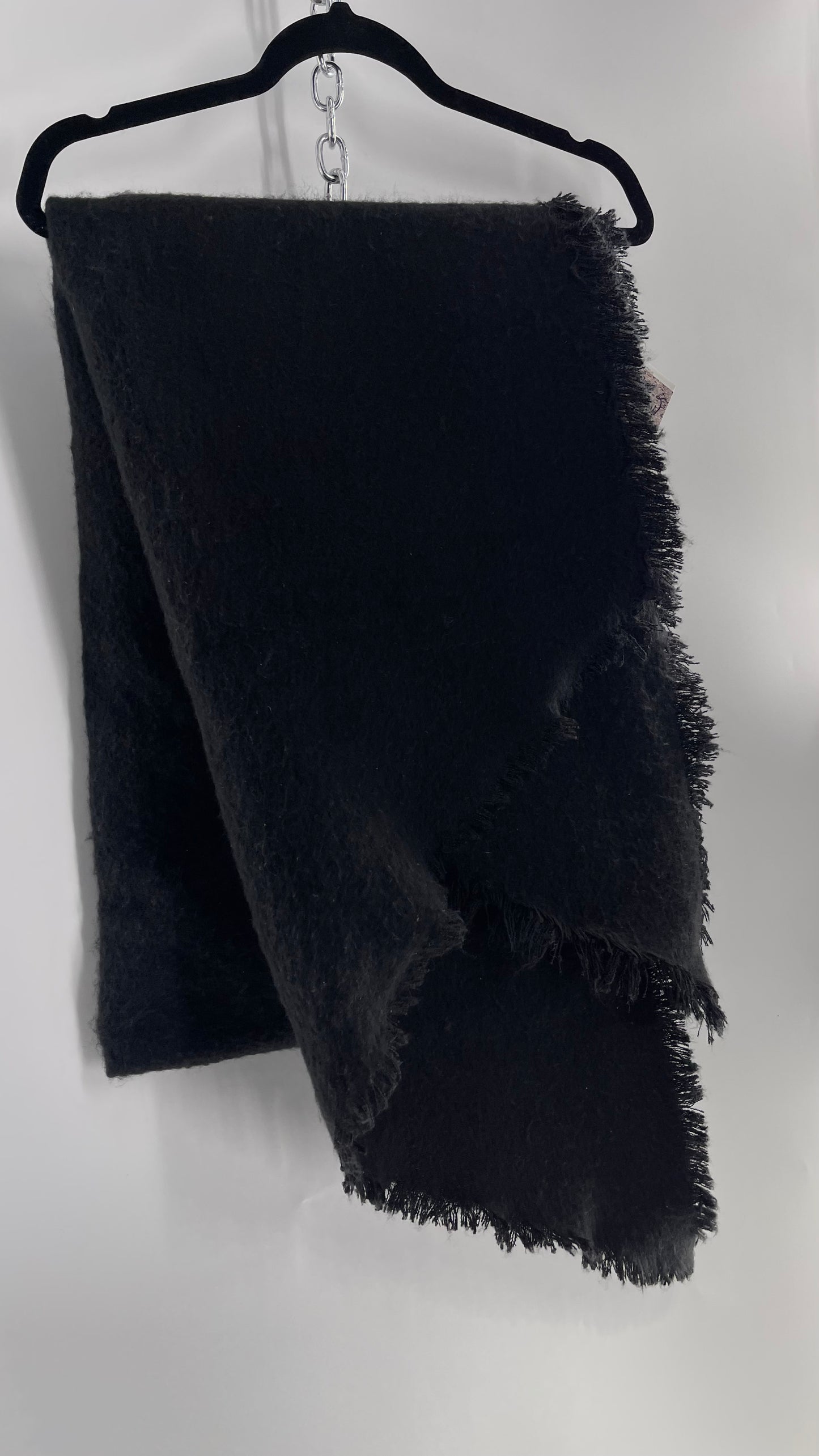 Free people Ultra Thick Voluminous Black Scarf