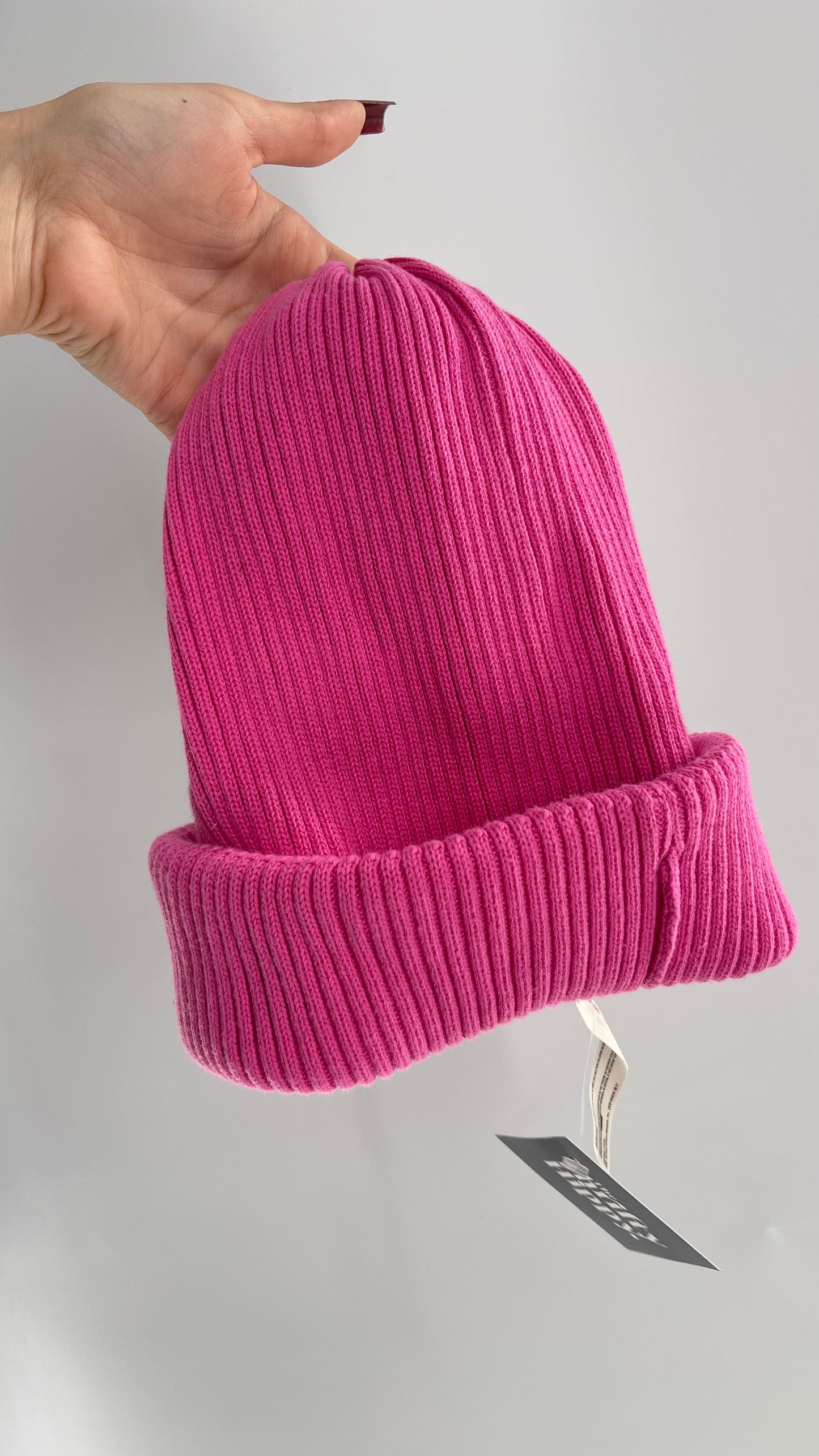 Free People Ribbed Thick Knit Pink Beanie