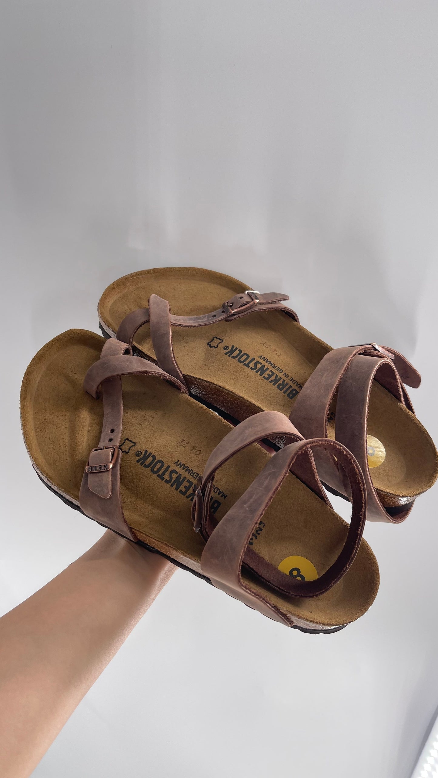 BIRKENSTOCK YARA Leather Strappy Sandal with Tags Attached (8)