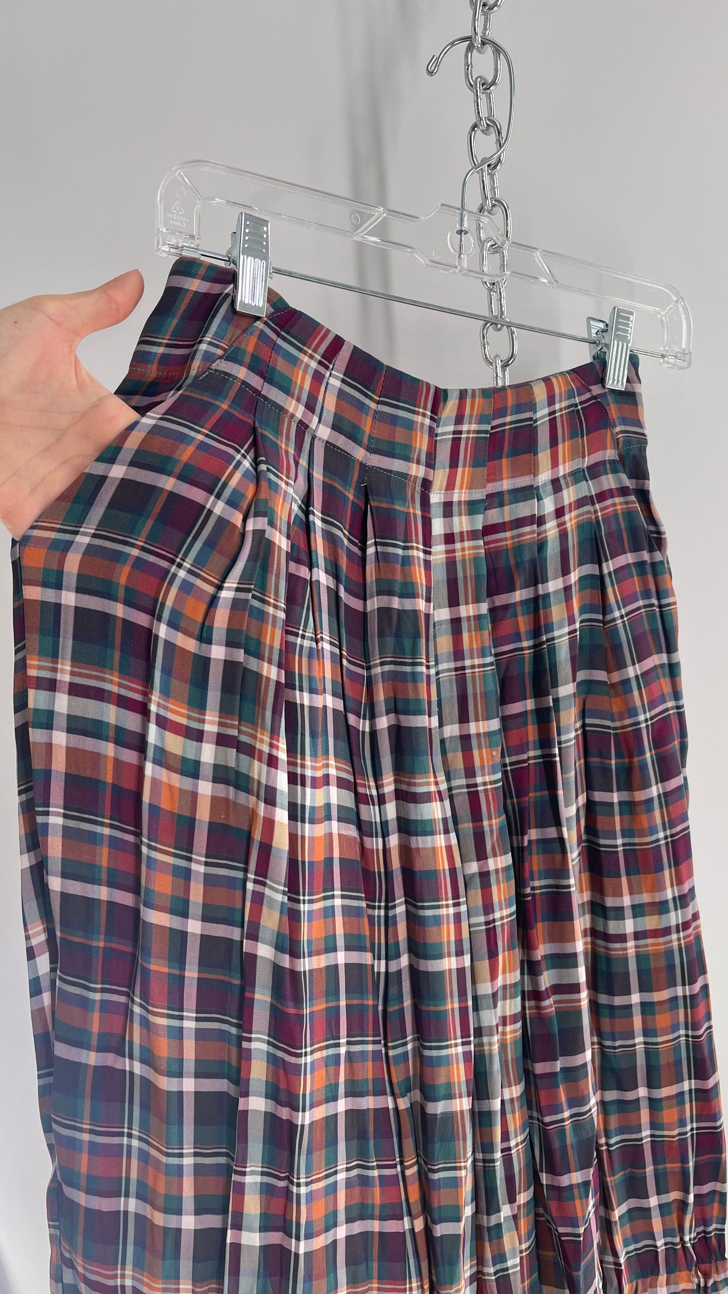 KACHEL X Anthropologie Plaid Wide Leg Pants (2)