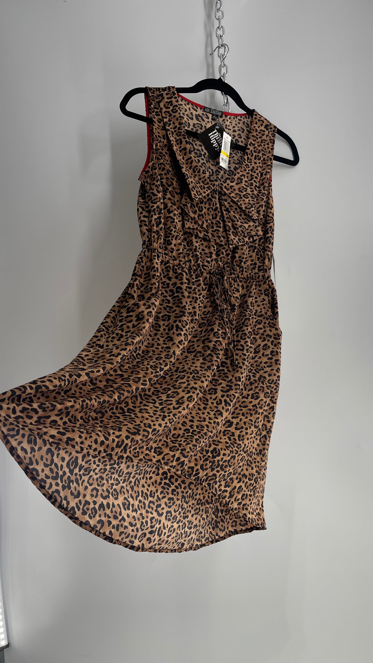 Bebop Cheetah Bow Front Dress with Tags Attached (Medium)