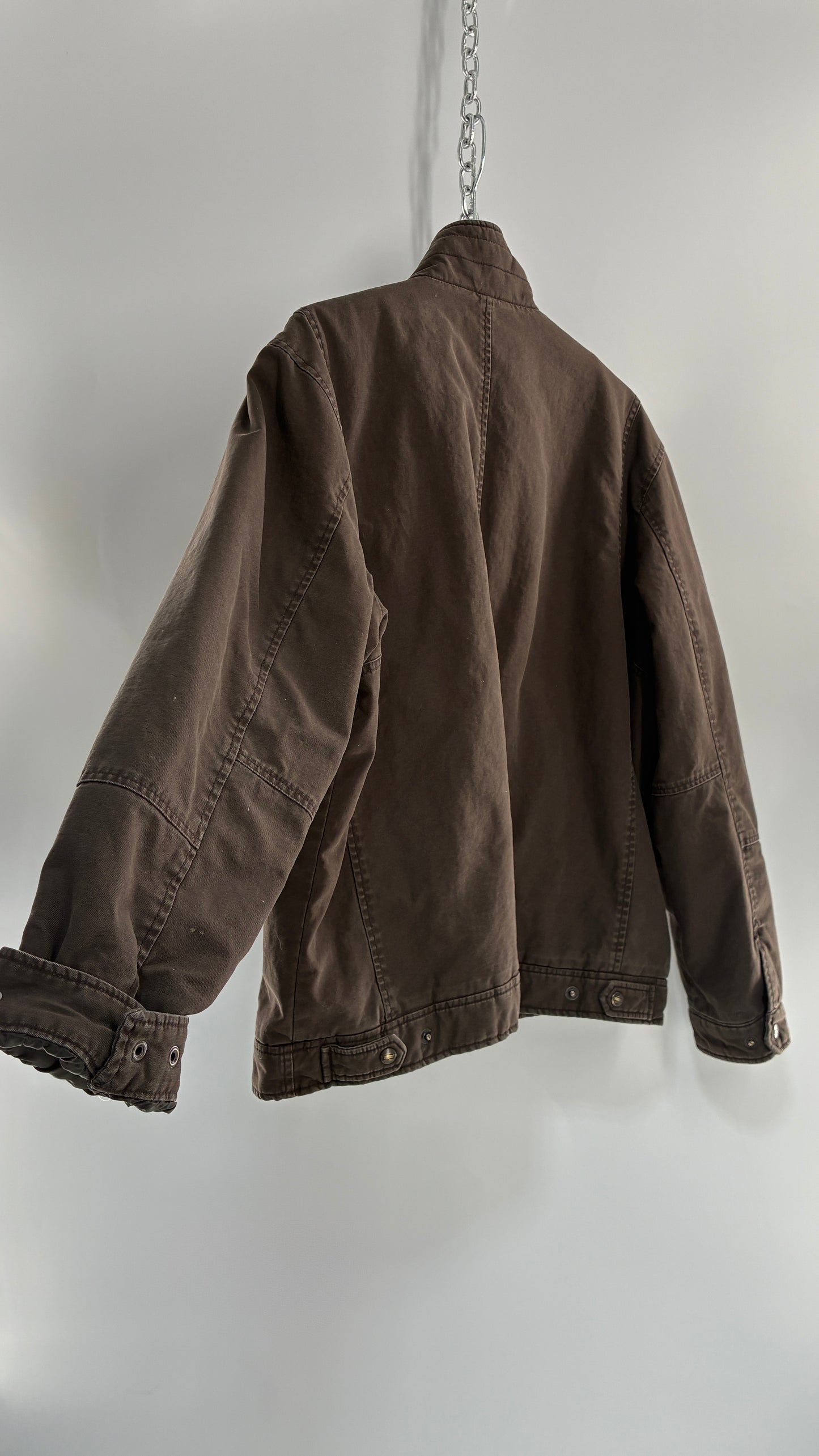 Vintage Men’s LEVI Brown Canvas Utility Jacket (XL)