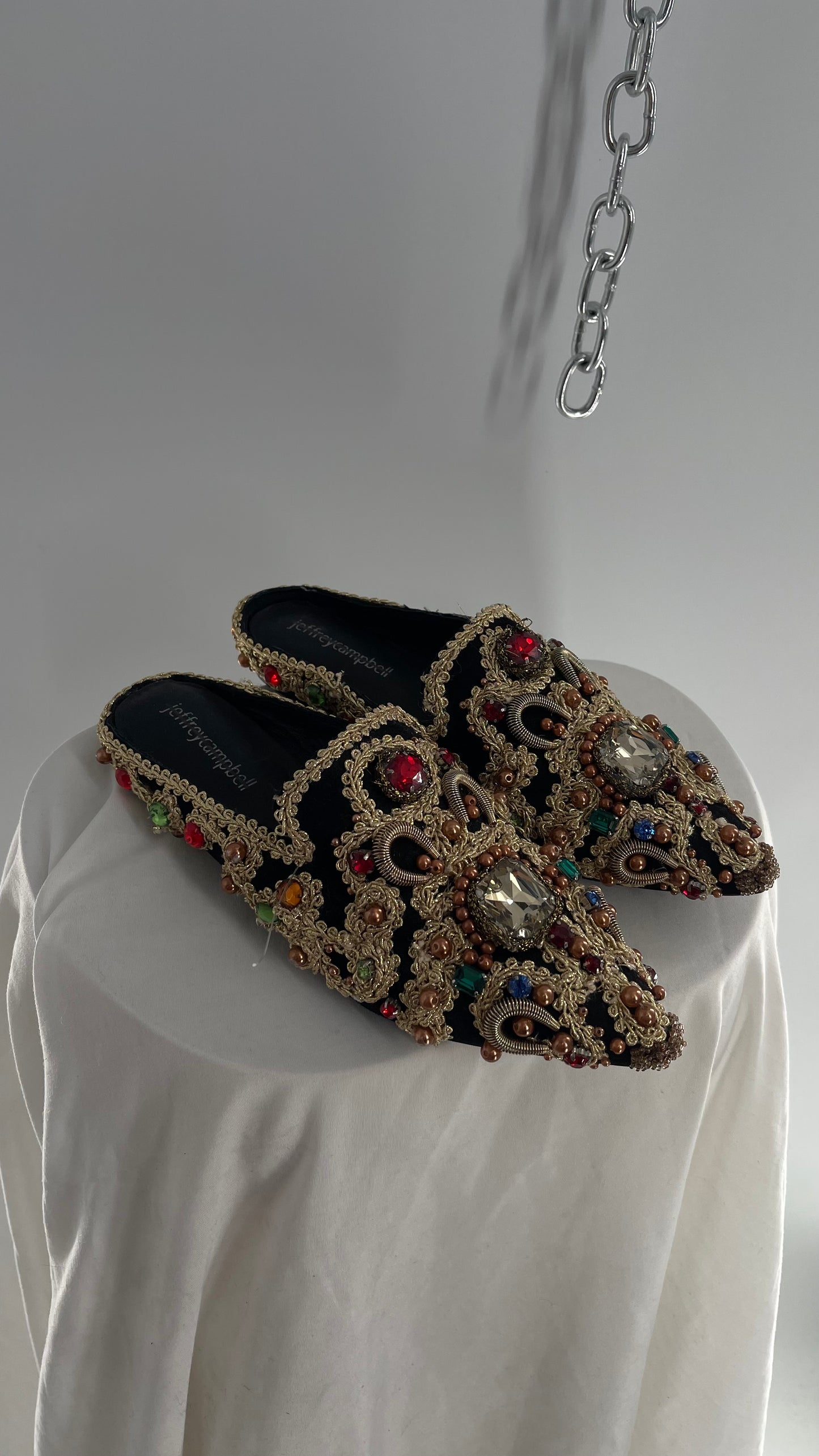 Jeffrey Campbell Sarika Embellished Pointed Mules Covered in Stones, Beads, and Embroidery  (6)