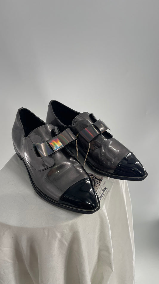 Vintage ALDO Patent Oxfords with Iridescent Bows (6)