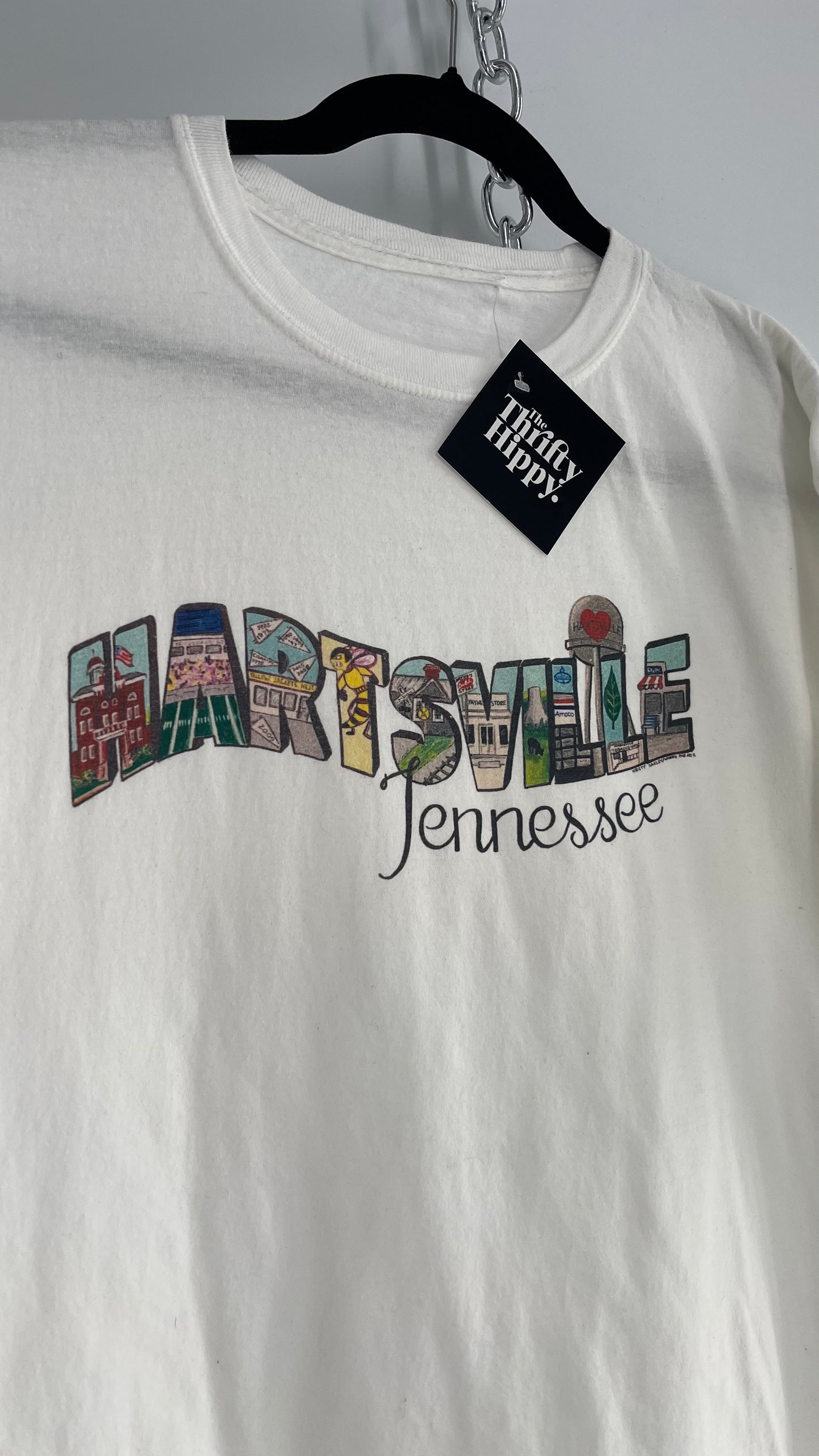 Vintage Hartsville Tennessee Novelty T Shirt (Large)