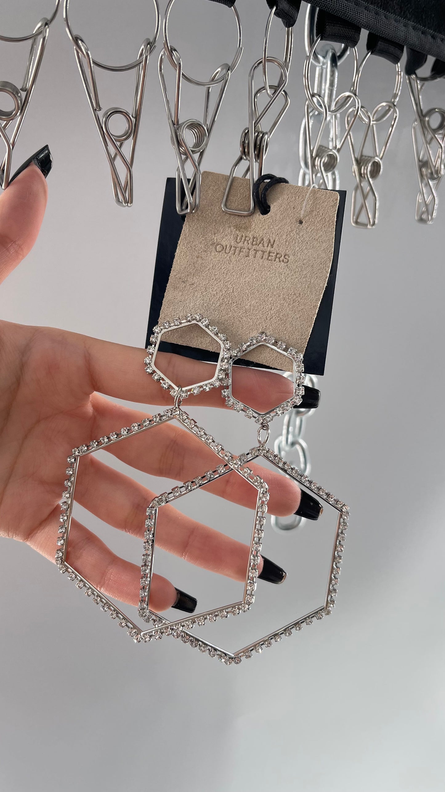 Urban Outfitters Crystal Hexagon Selena Statement Earing