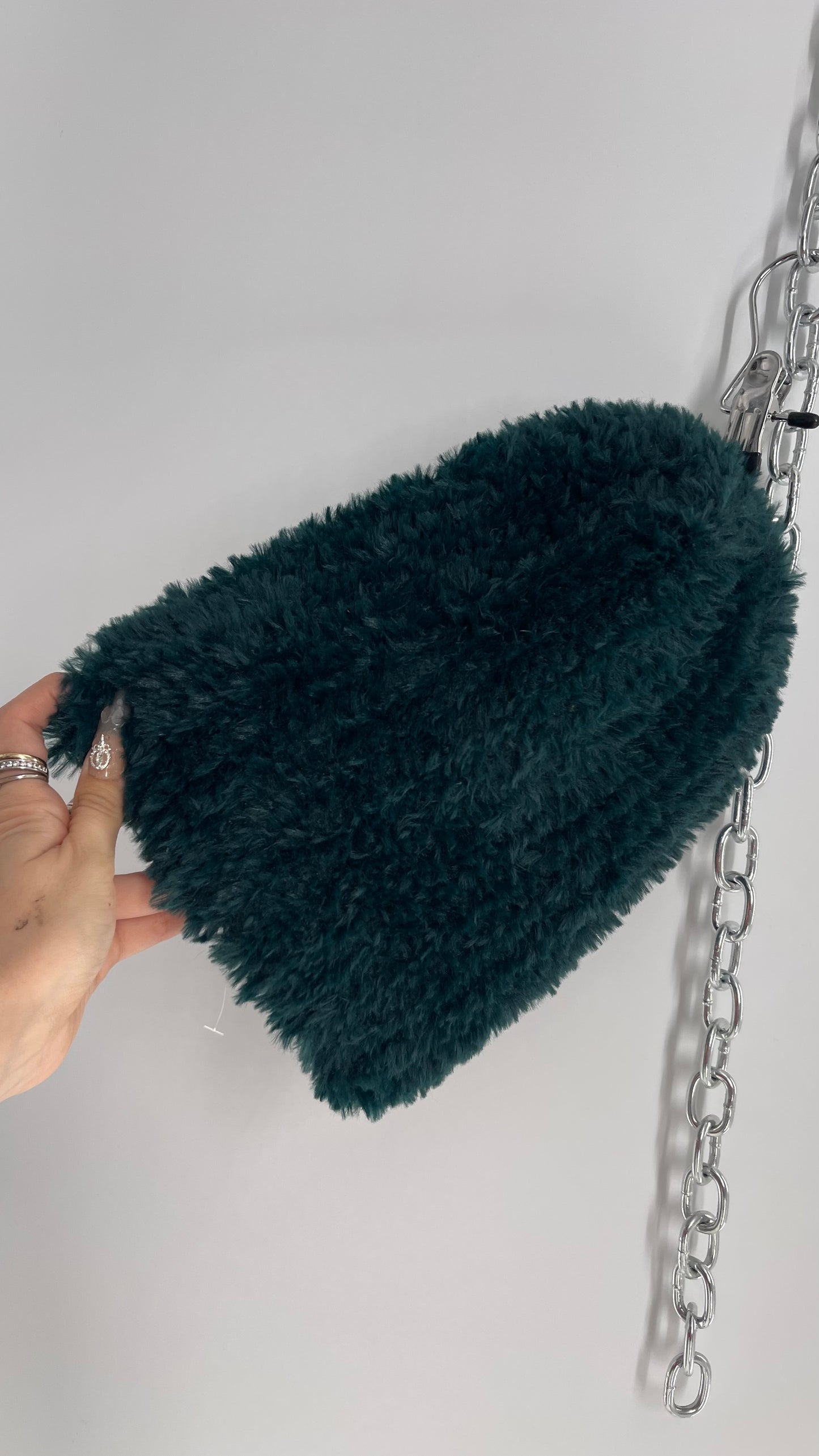 Free People Emerald Green Fuzzy/Fluffy Beanie