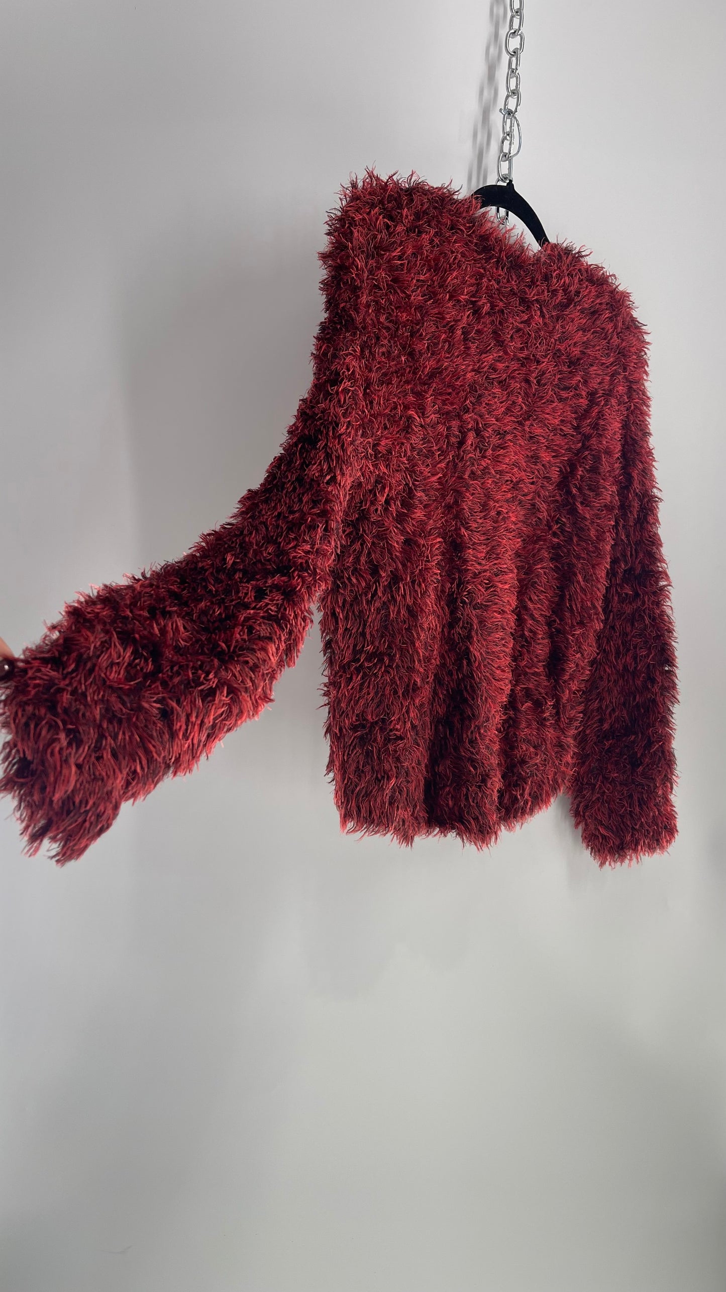 Urban Outfitters Red Fuzzy Elmo Sweater (Medium)