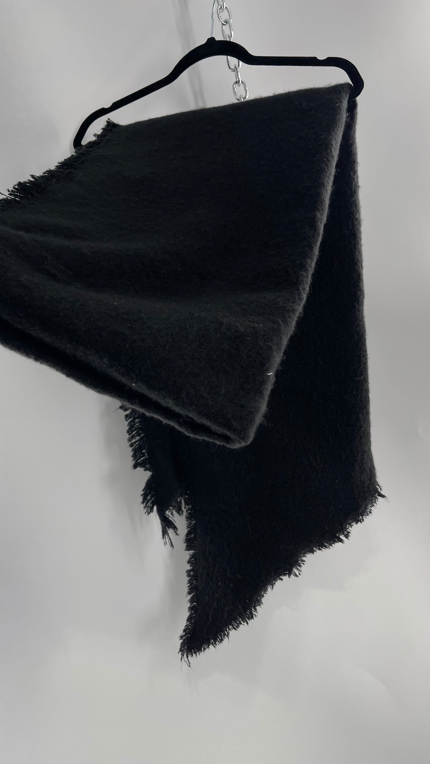 Free people Ultra Thick Voluminous Black Scarf