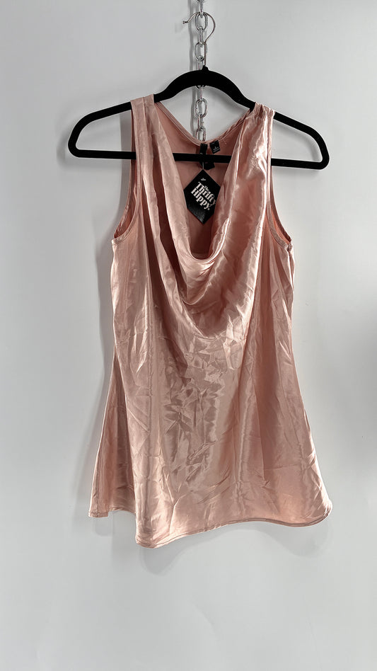 Vintage MILANO Champagne Cowl Neck Camisole (Large)