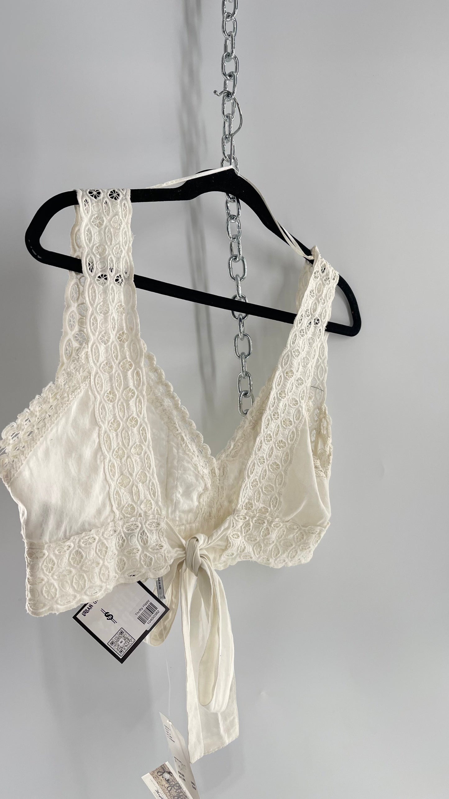 Urban Outfitters White Eyelet Lace Bustier with Tags Attached (Large)