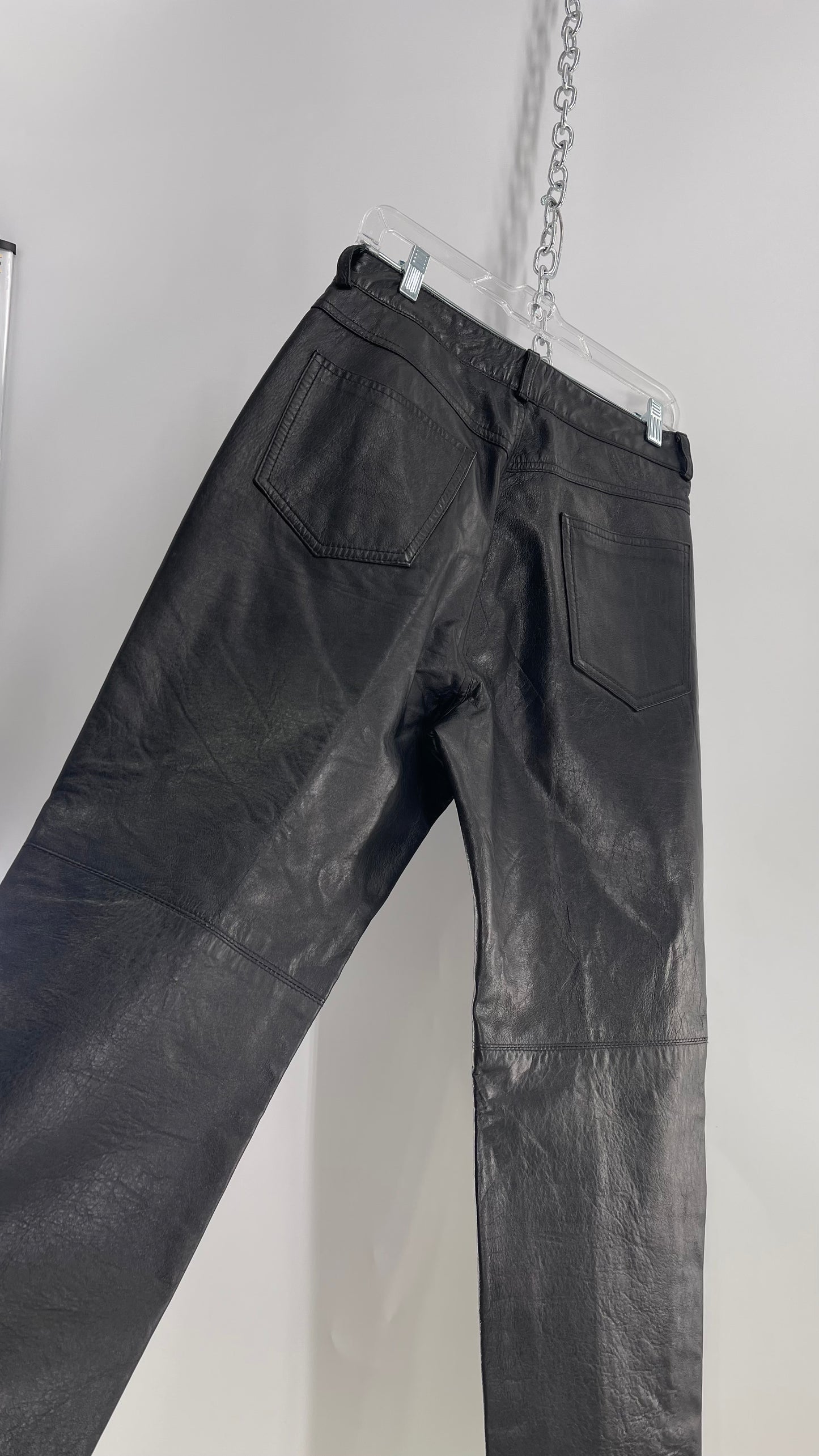 Vintage J. Percy for Marvin Richards Black Leather Pants (12)