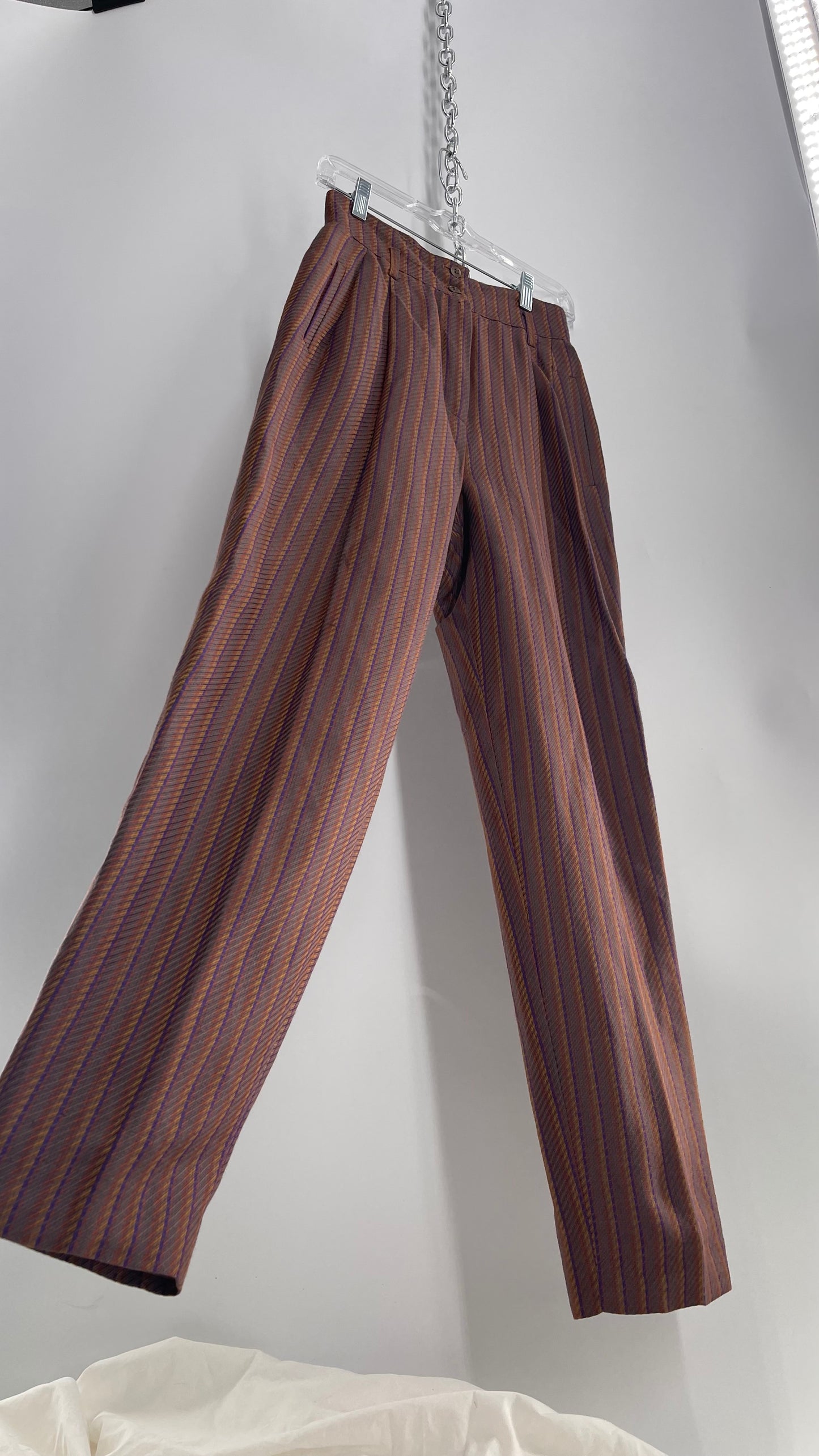 Vintage High Waisted Striped Trouser  (2)