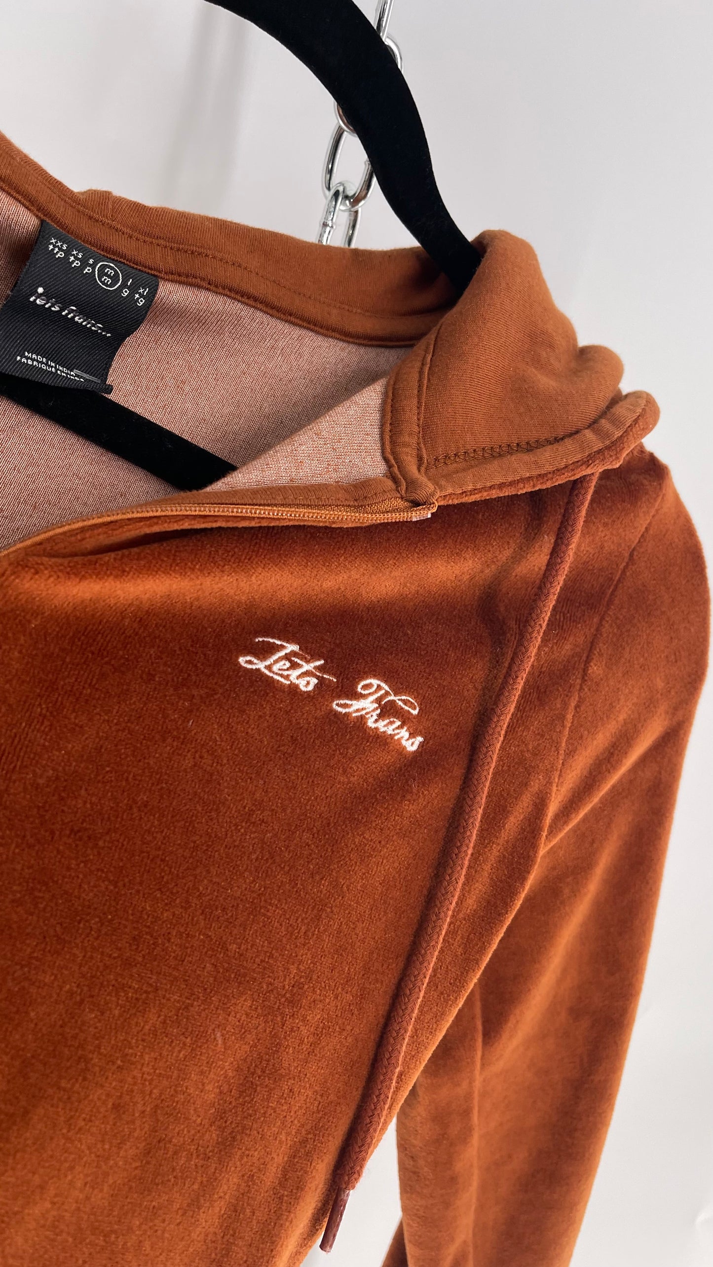 Iets Frans Burnt Orange Embroidered Hoodie (M)