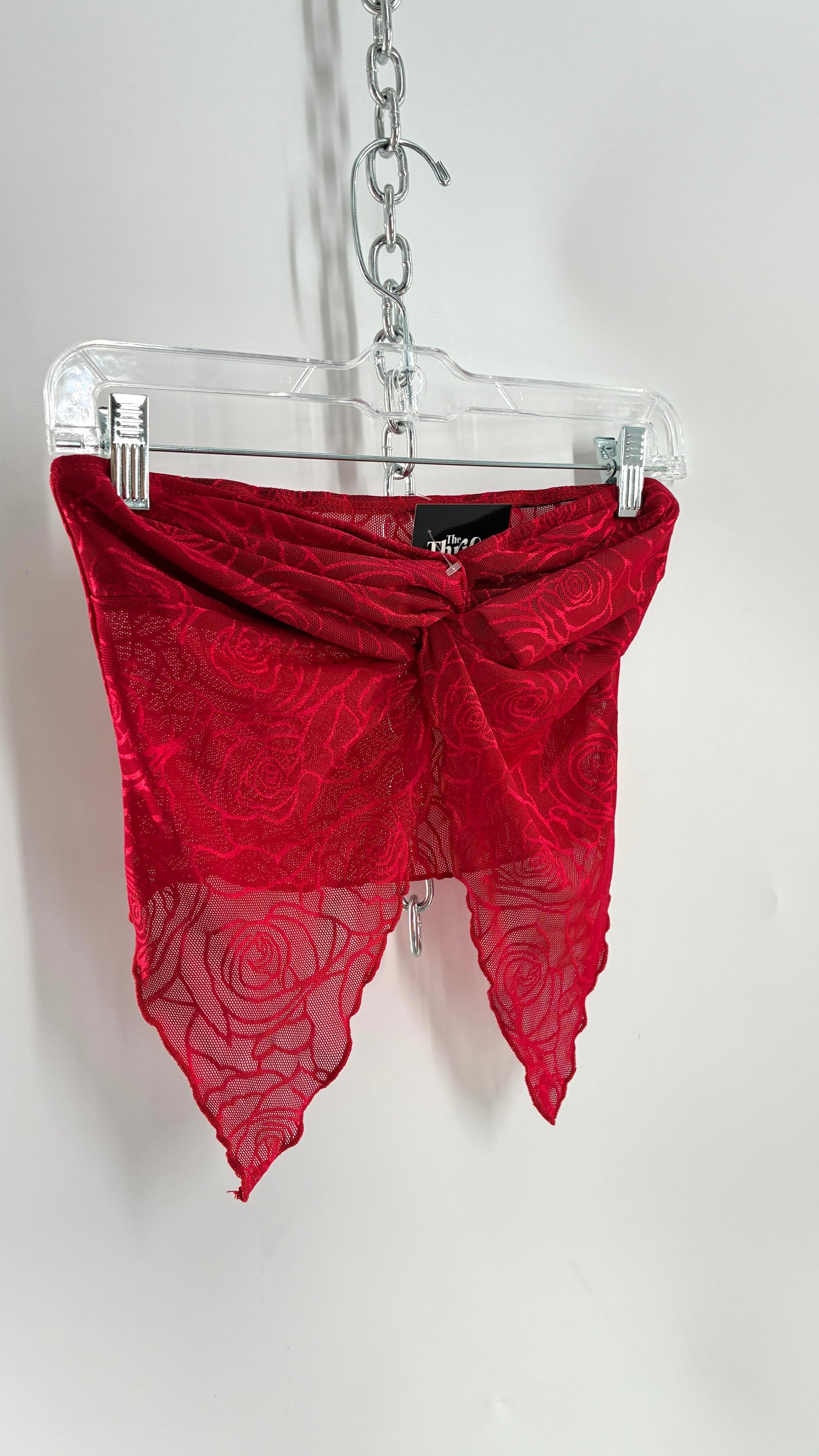 Red Rose Vented Tube Top (Small)