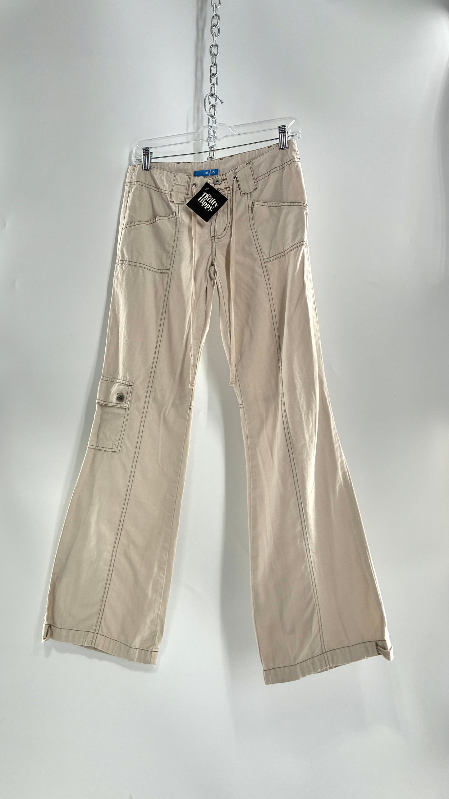 Vintage dELiA*s Light Weight Ultra Low Rise Kick Flare Cargo (3)