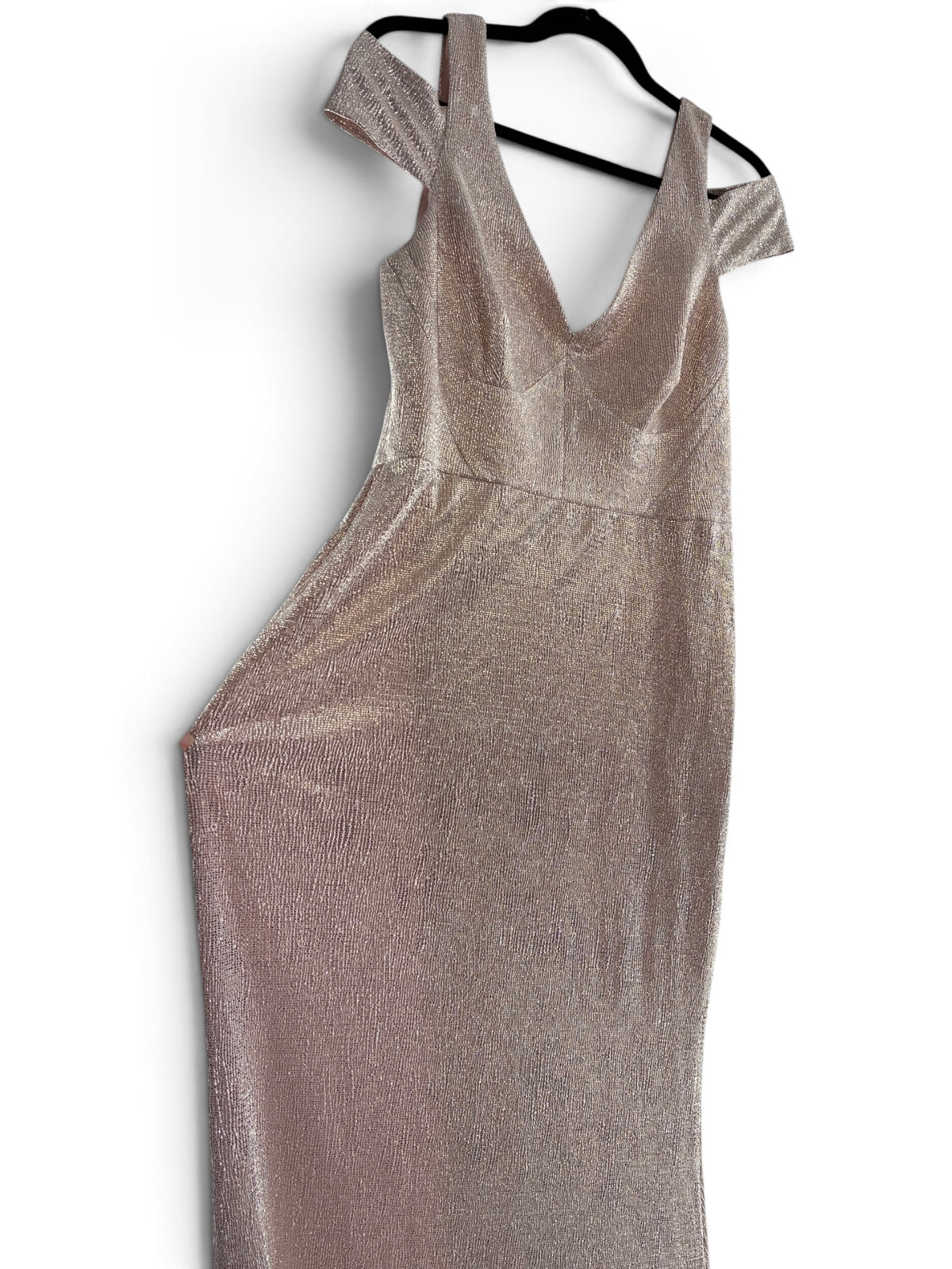 CALVIN KLEIN Nudish Pink Shimmer Sheen Mermaid Dress (10)