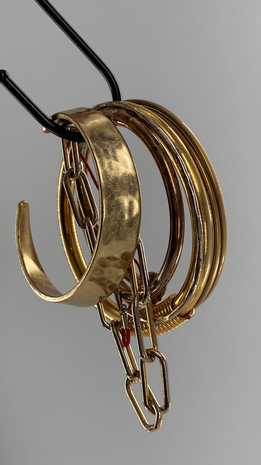 Vintage Set of Gold Bangles and Bracelets