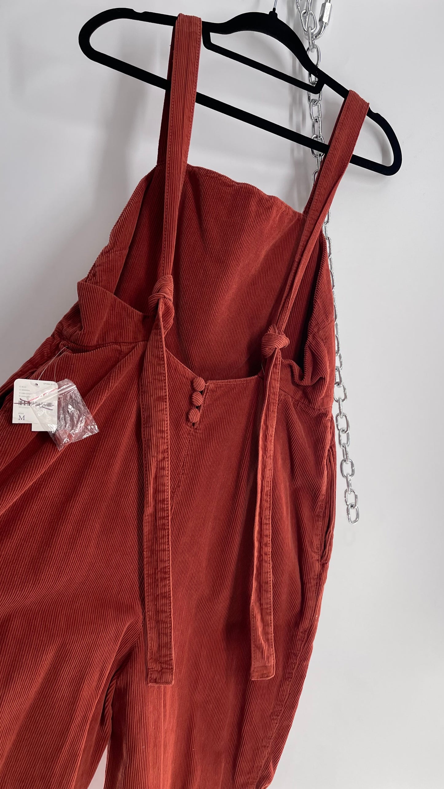 Free People Rust Orange Corduroy Jumpsuit with Tags Attached (Medium)