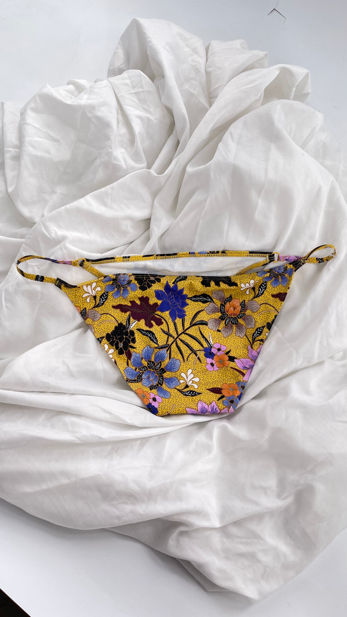 Urban Outfitters Out From Under Yellow Floral Swim Bottoms (XL)