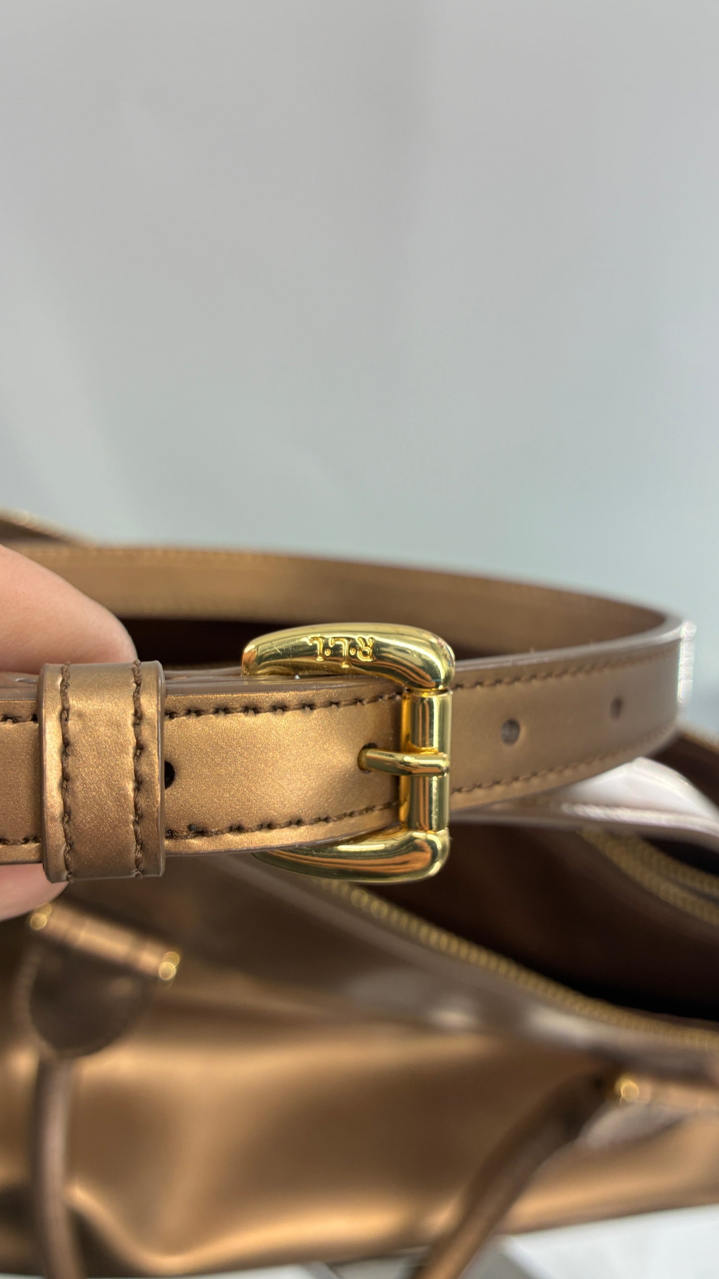 Vintage RALPH LAUREN Bronze Convertible Bag