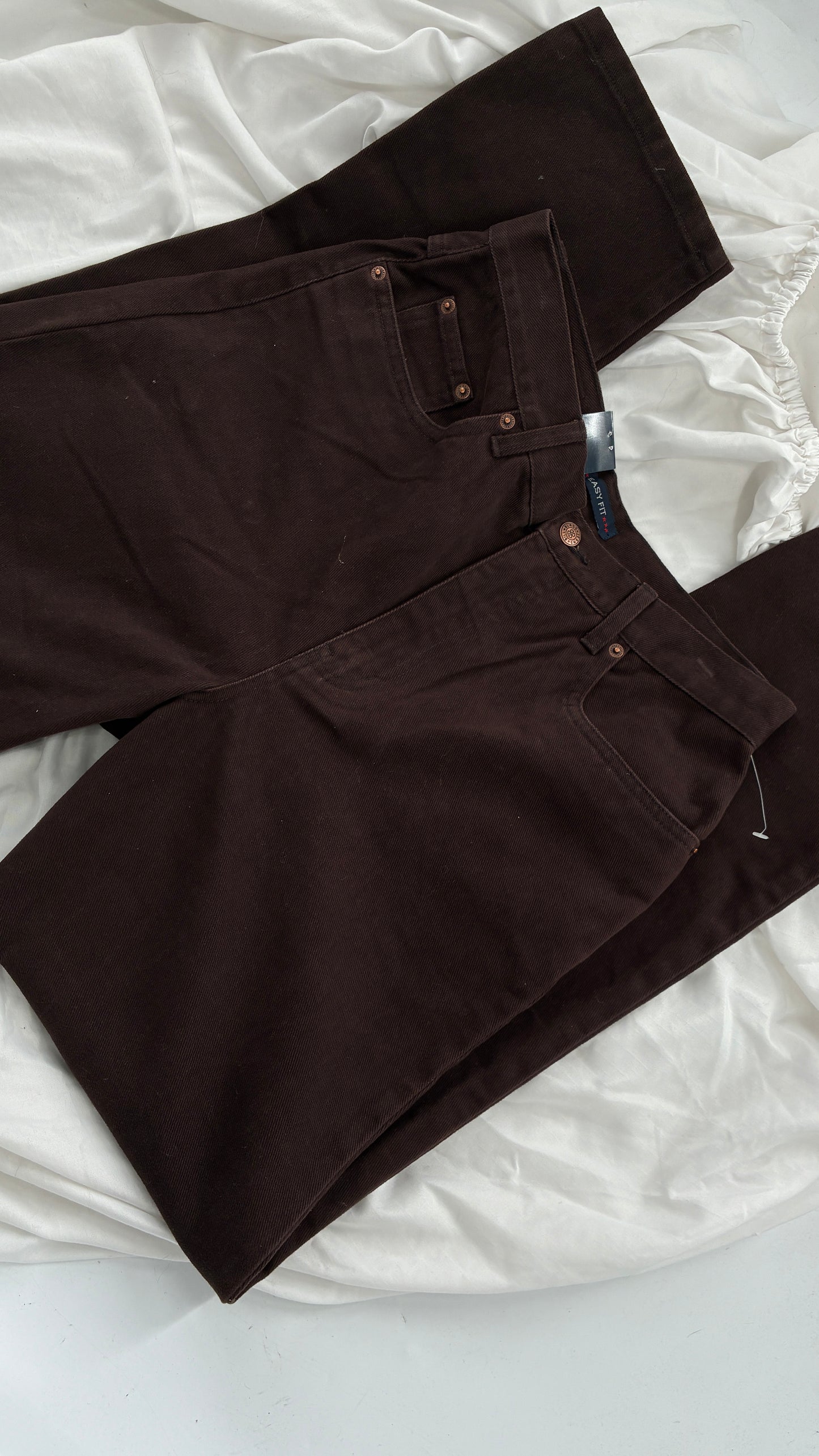 Deadstock Vintage BILL BLASS Brown High Waisted Mom Jeans