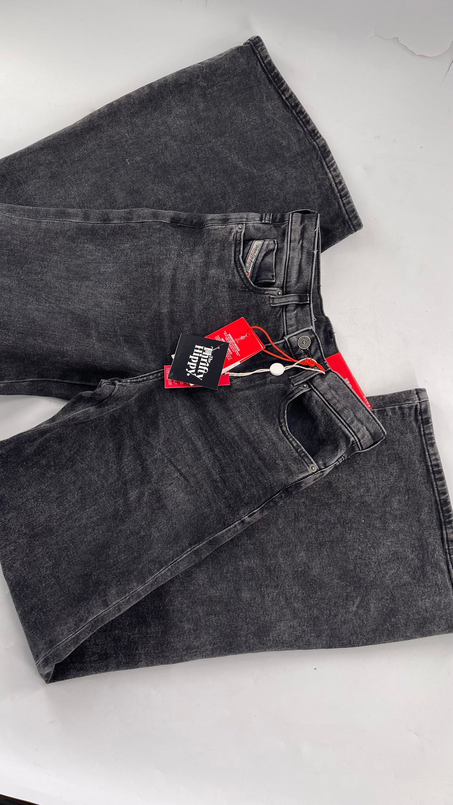 DIESEL Charcoal Grey Baggy Wide Leg 1978 D Akemi OCLBG with Tags Attached (24x30)