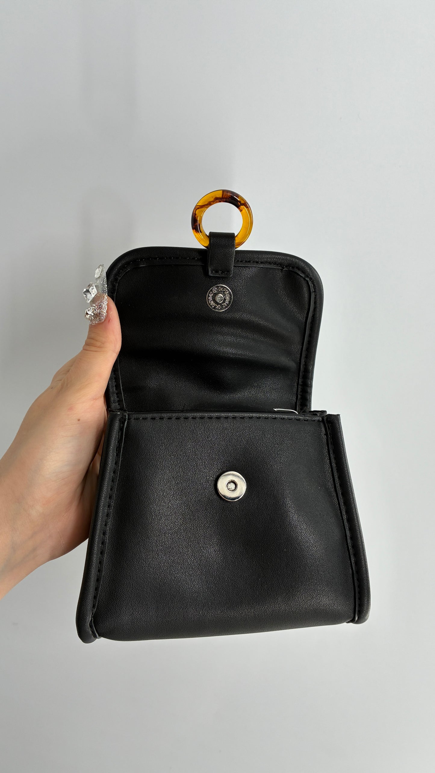 Black Leather Belt Bag