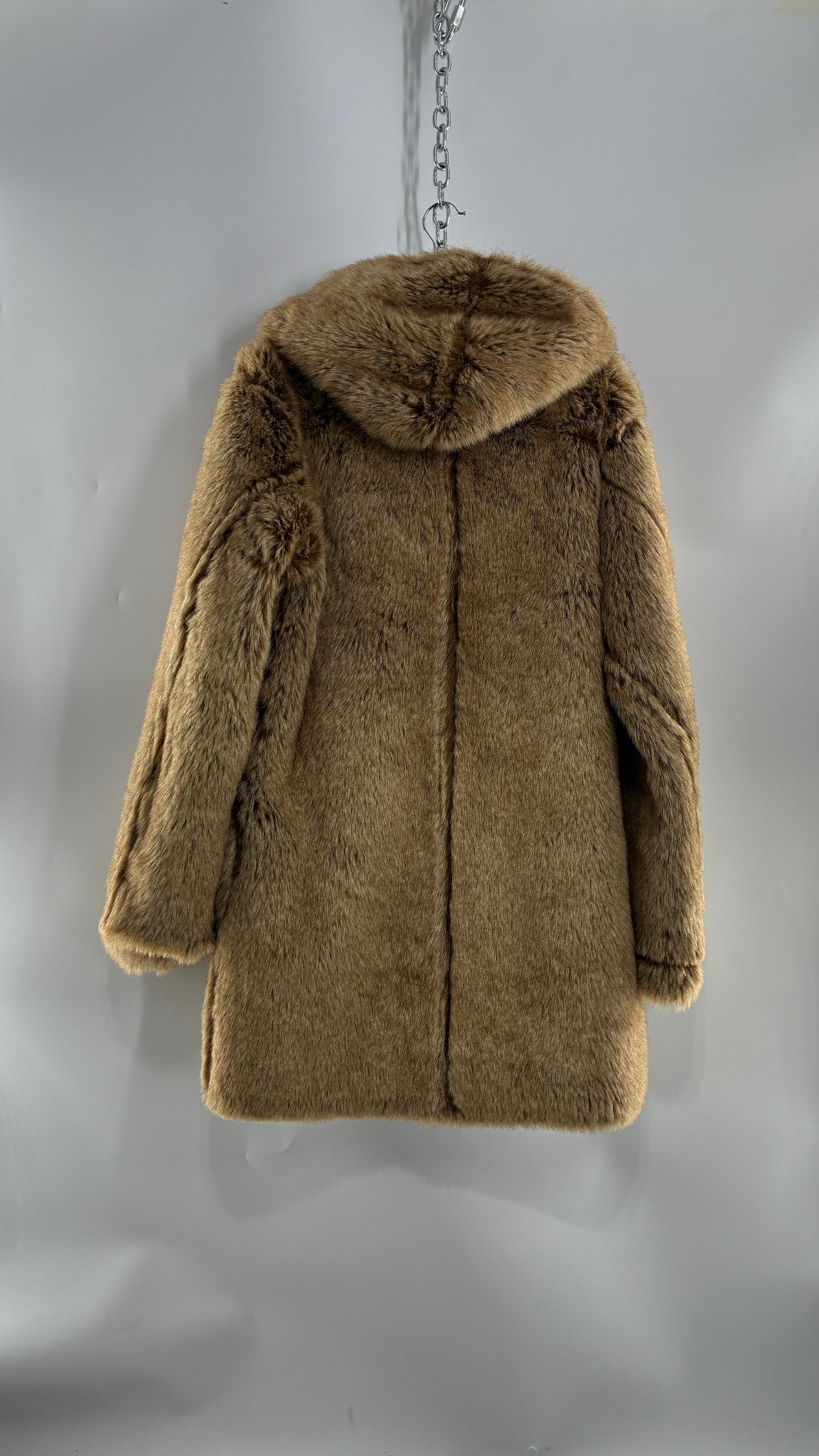 Vintage JONES NEW YORK Reversible Fur and Vegan Suede Coat (Small)