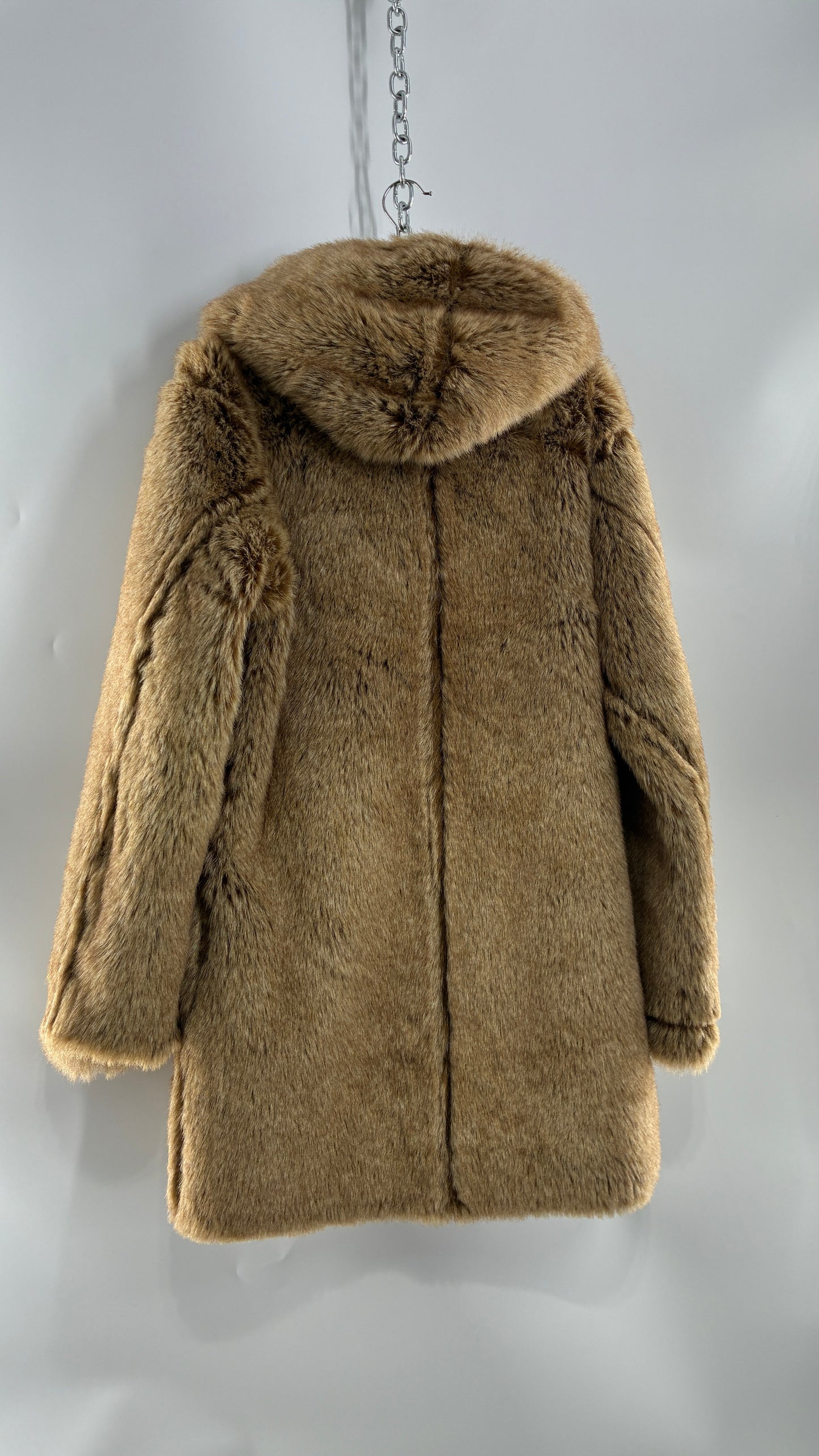 Vintage JONES NEW YORK Reversible Fur and Vegan Suede Coat (Small)