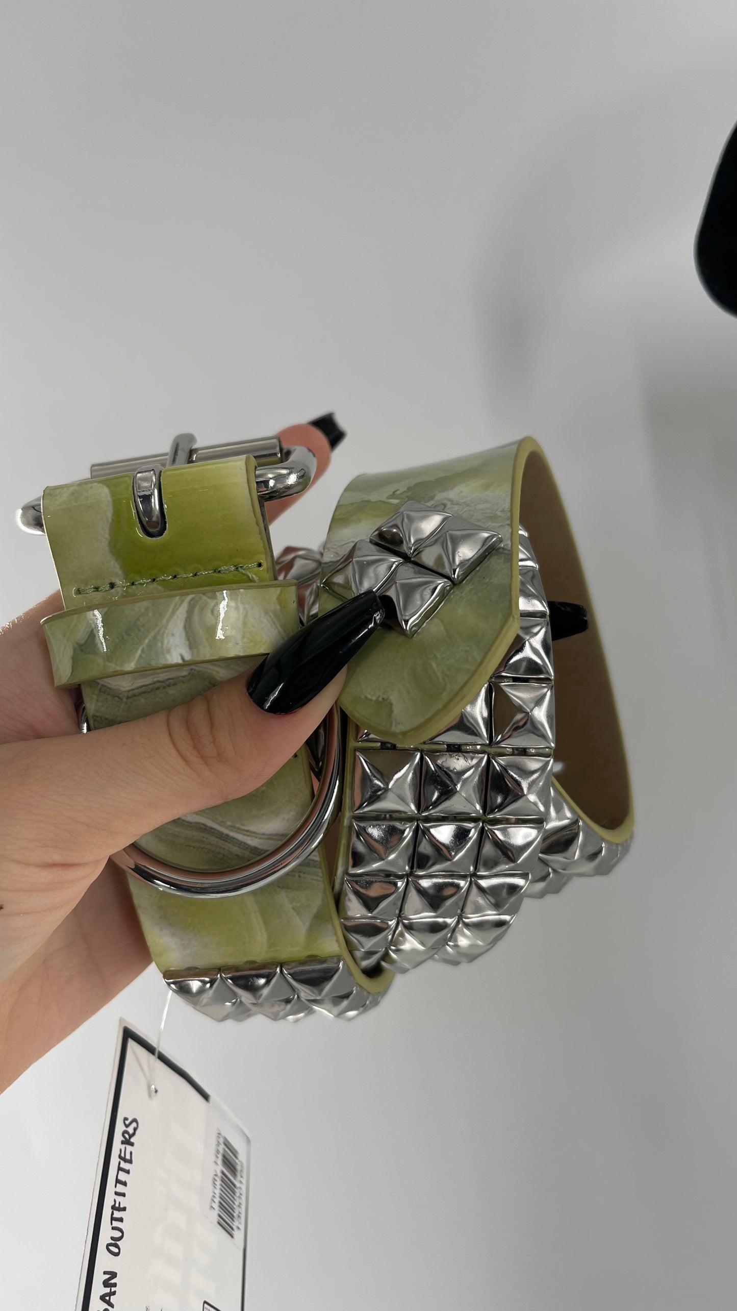 Urban Outfitters Marble Studded Belt (Medium)