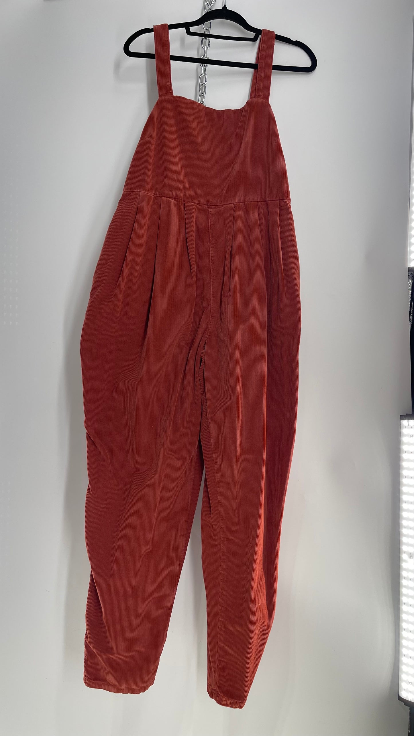 Free People Rust Orange Corduroy Jumpsuit with Tags Attached (Medium)