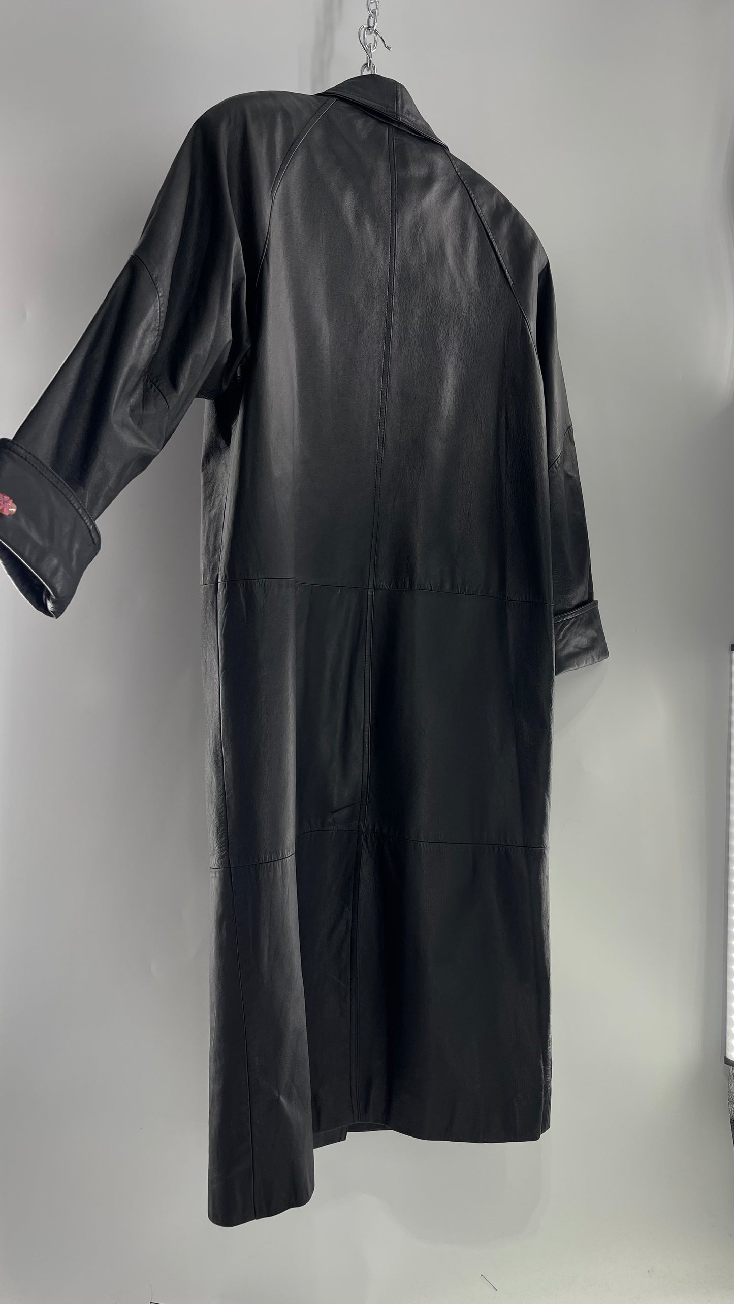 Vintage Jaqueline Ferrar Leather Trench Duster (Large)