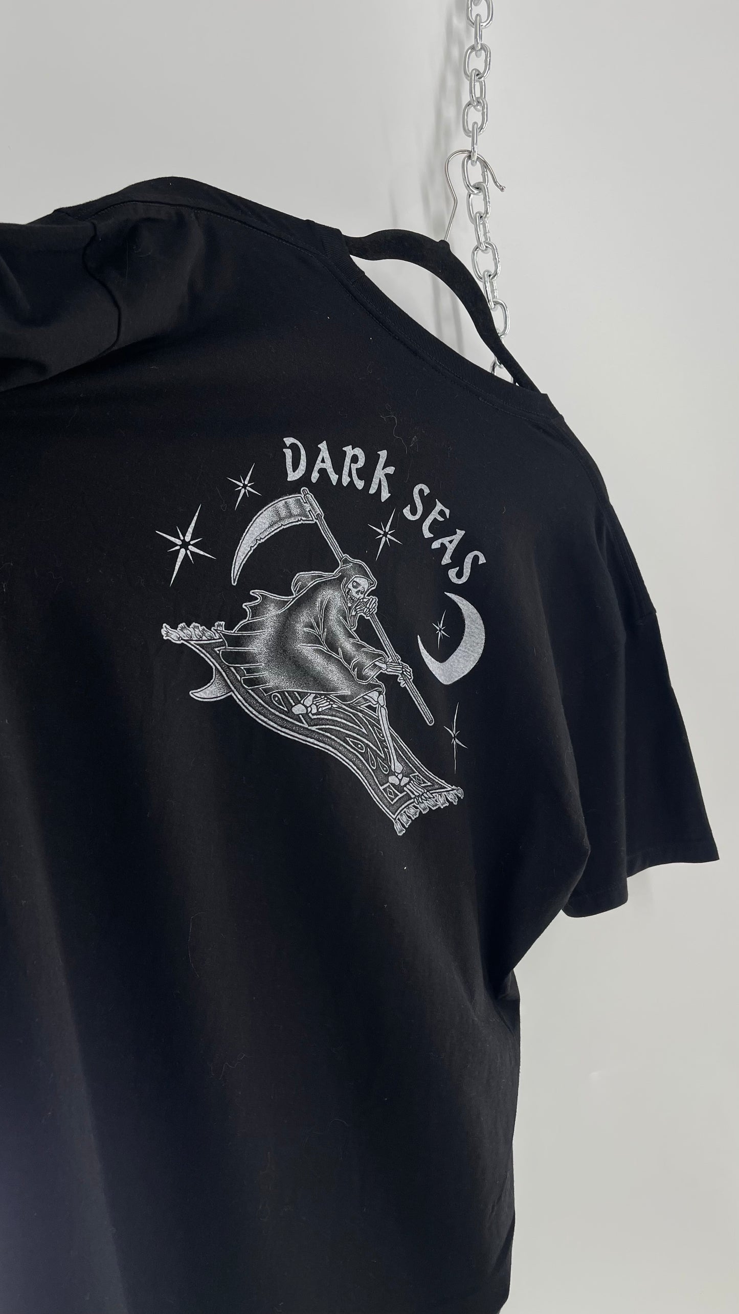 Dark Seas Black Men’s Grim Reaper T Shirt with Tags Attached (XL)